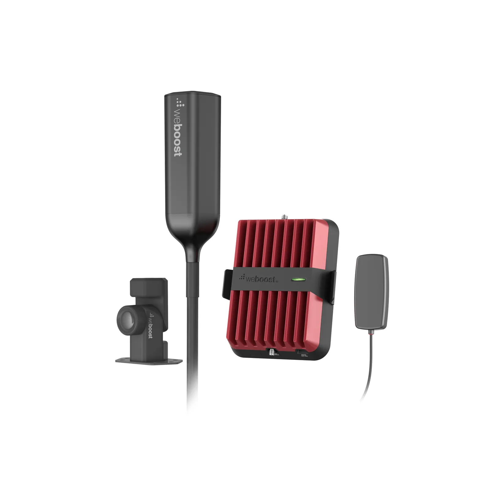 Kit Amplificador Celular Drive Reach Overland para Vehículos Todo Terreno / Llamadas y Datos 2G, 3G y 4G / Amplificación 32X / Tribanda (B5, B2/25 y B4) / Ganancia Máxima 50 dB / Antena Omnidireccional plegable.