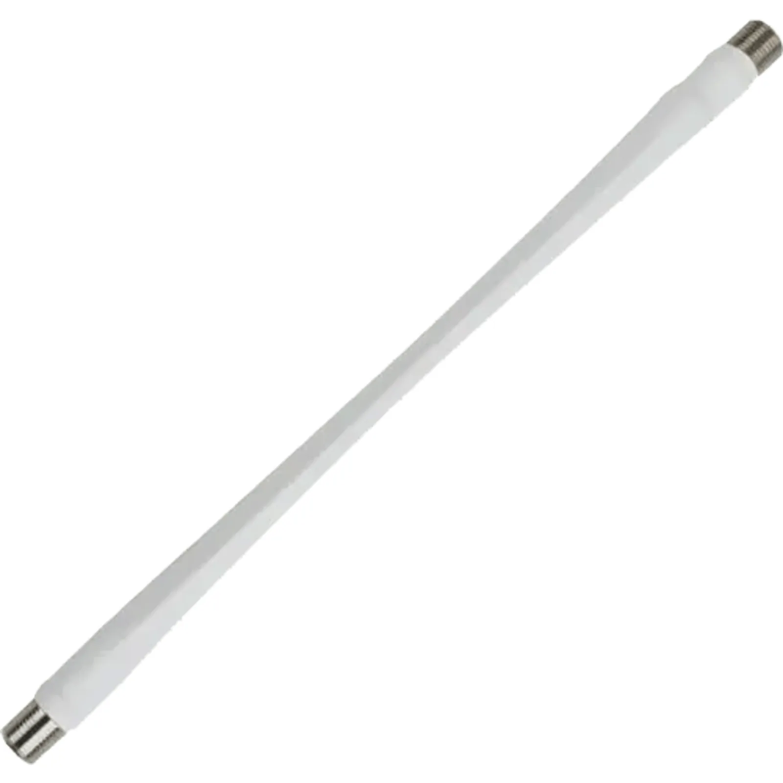 Jumper Coaxial Delgado Color Blanco de 25.4 Centímetros (10 Pulgadas) de Longitud y Conectores F Hembra en Ambos Extremos. 75 Ohm de Impedancia.