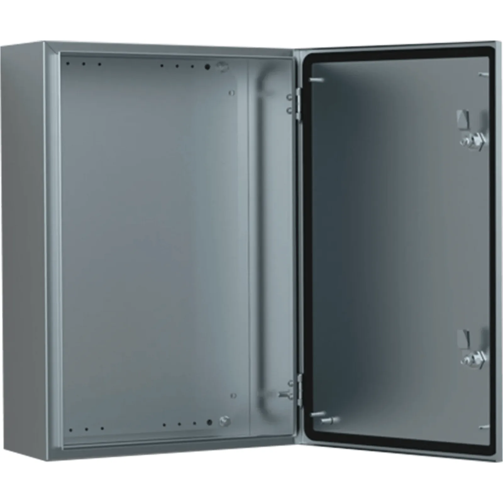 Gabinete de Acero Inoxidable 304L ASR IP66 240x240x150 mm (9.4 x 9.4 x 5.9 in) / 2 Cerraduras / Montaje Placa 2 mm