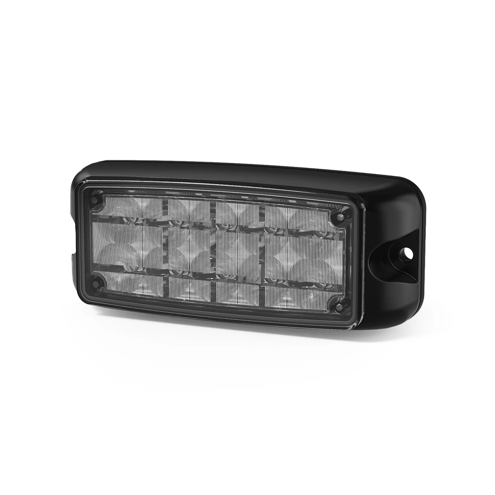 Luz de Advertencia de 5X2" 10 LED, Rojo/Azul, Bisel Negro, Lente Transparente