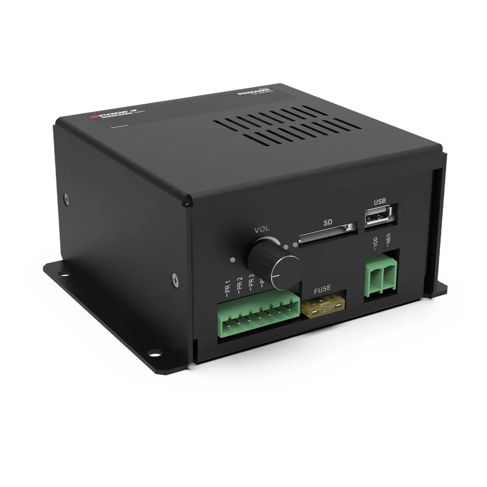 Amplificador Programable de Voz de 5 mensajes para Sirena Vehicular