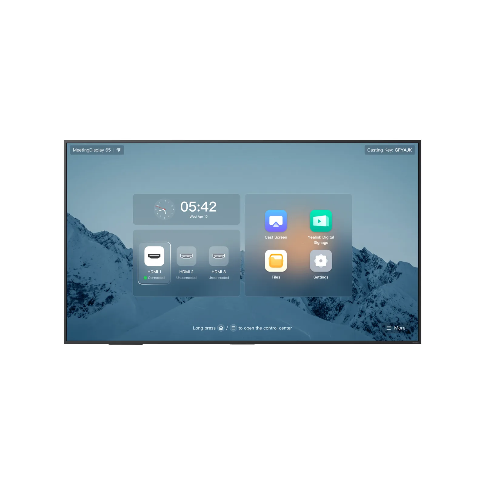 Pantalla Profesional Yealink de 65" MD-65 para Salas de Juntas, con Integración a MeetingBars y Control Inteligente
