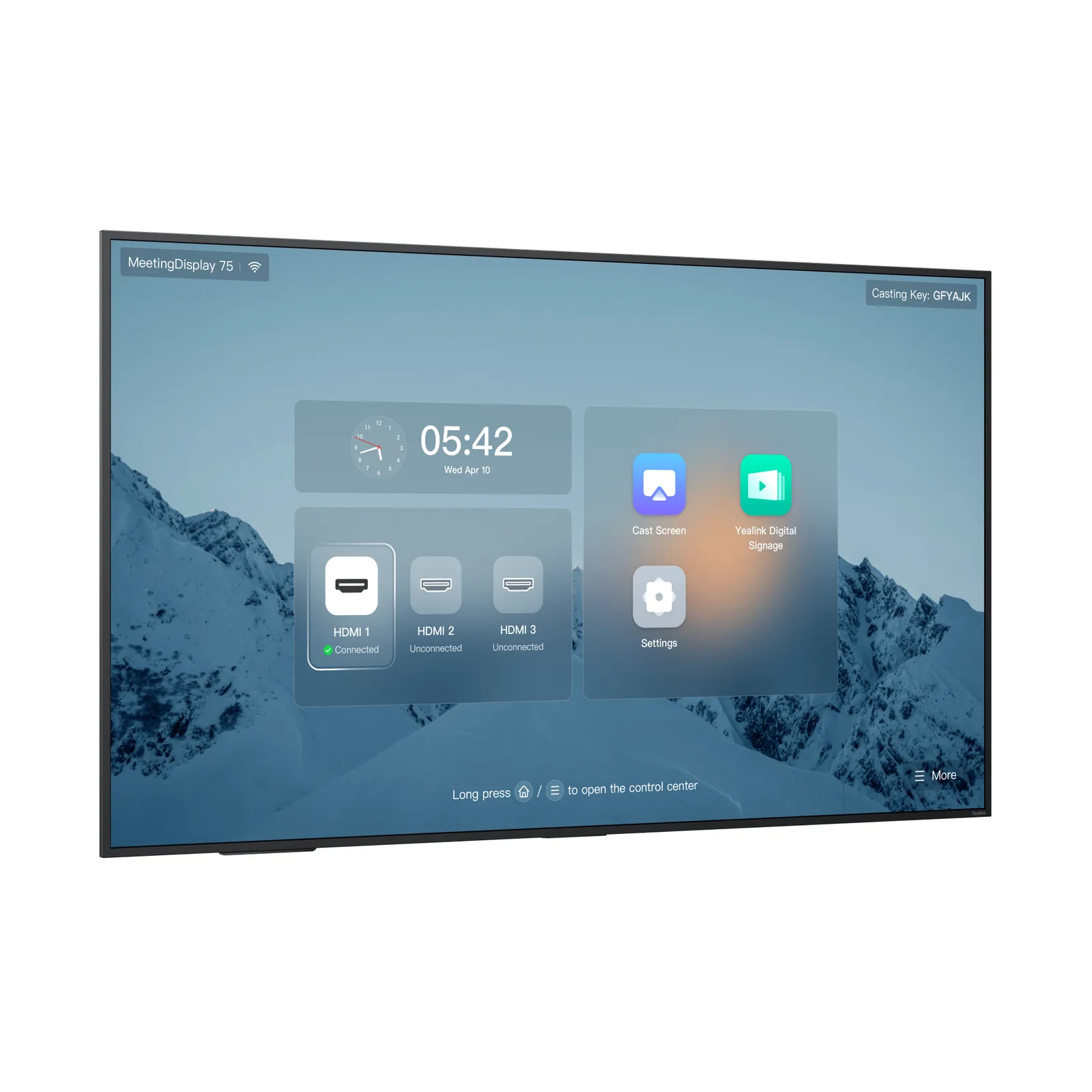 Pantalla Profesional Yealink de 75" MD-75 para Salas de Juntas, con Integración a MeetingBars y Control Inteligente