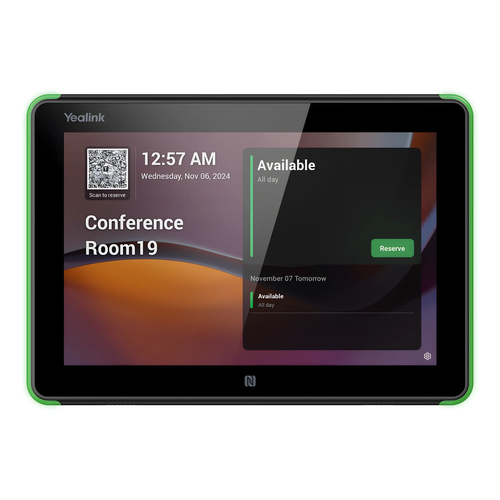 Panel Touch Para Programación De Salas De Reuniones Todo En Uno Con Indicadores LED Laterales Moderno y Ultrafino