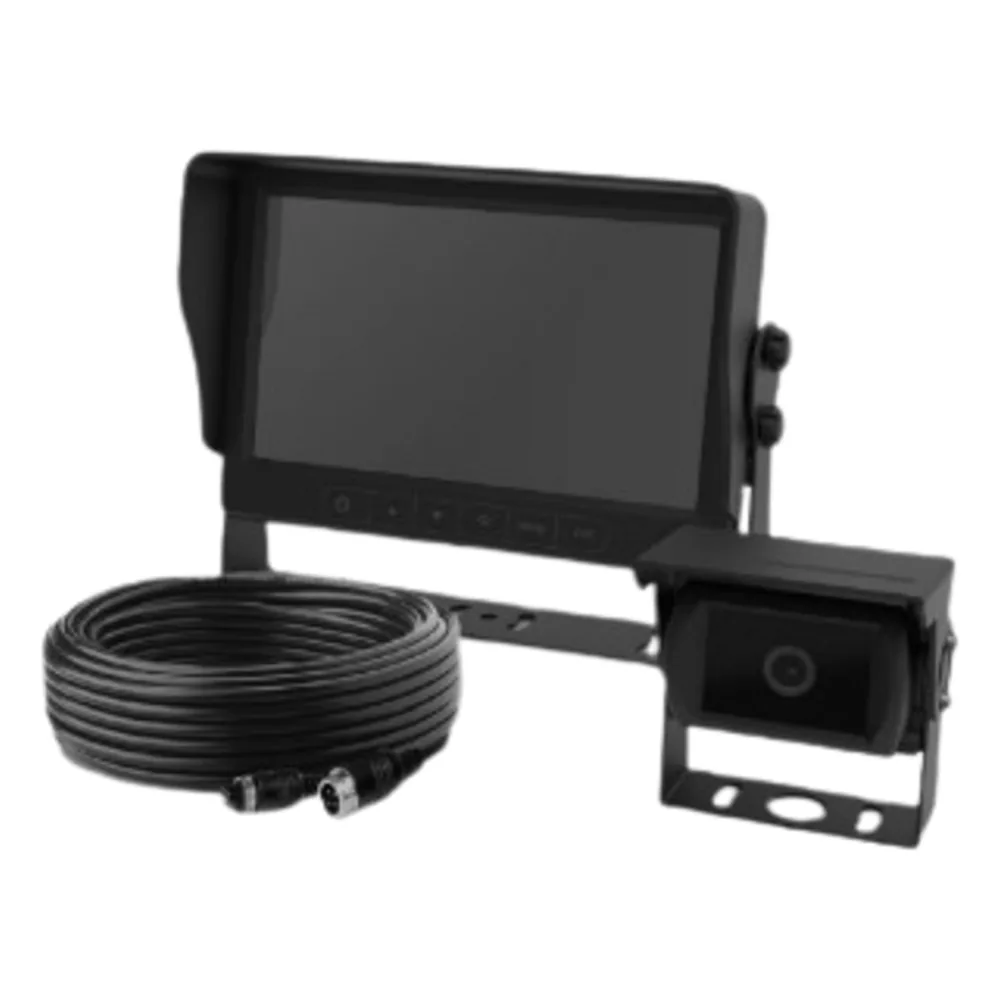 Camara de Reversa Alambrica y Monitor para Vehículos de Trabajo y Montacargas con Inteligencia IA Para la Detección de Peatones