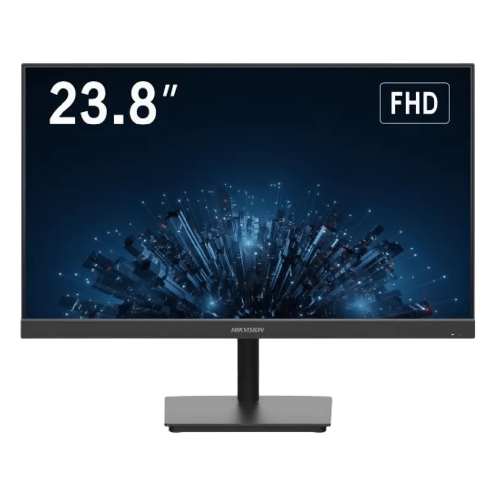 Monitor LED FullHD (1080p) de 24" / Ideal para CCTV, Oficina y Hogar / Entrada HDMI-VGA-BNC / Montaje VESA ( 75 X 75) / Uso 24/7 / Backlight E-LED / Ultra Delgado