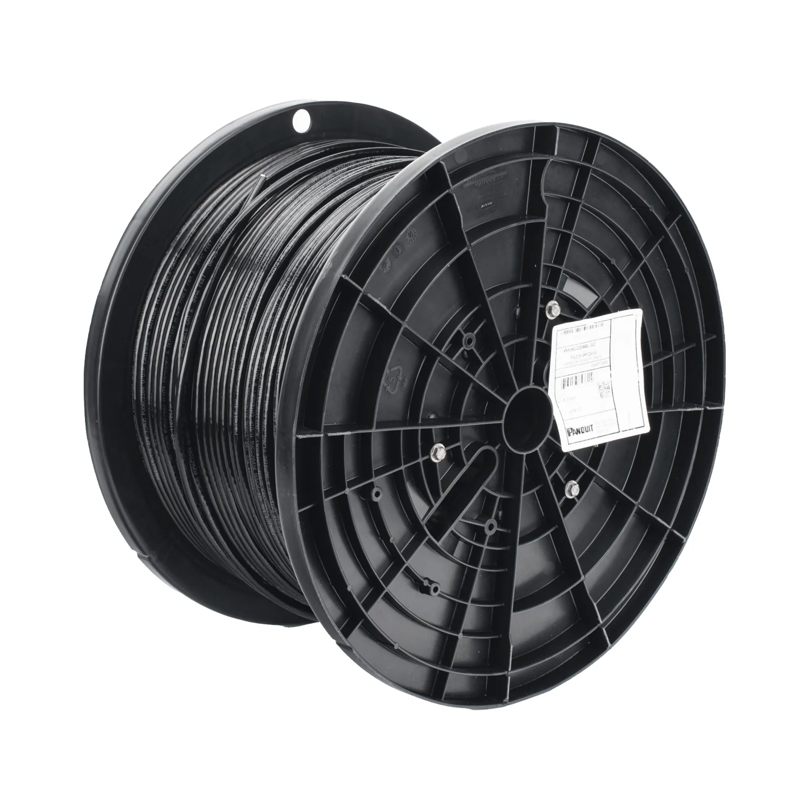 Bobina de Cable UTP de 4 Pares OSP (Planta Externa), Cat6 de Rango Extendido, 22 AWG, Color Negro, 305 Metros (1000 Pies).
