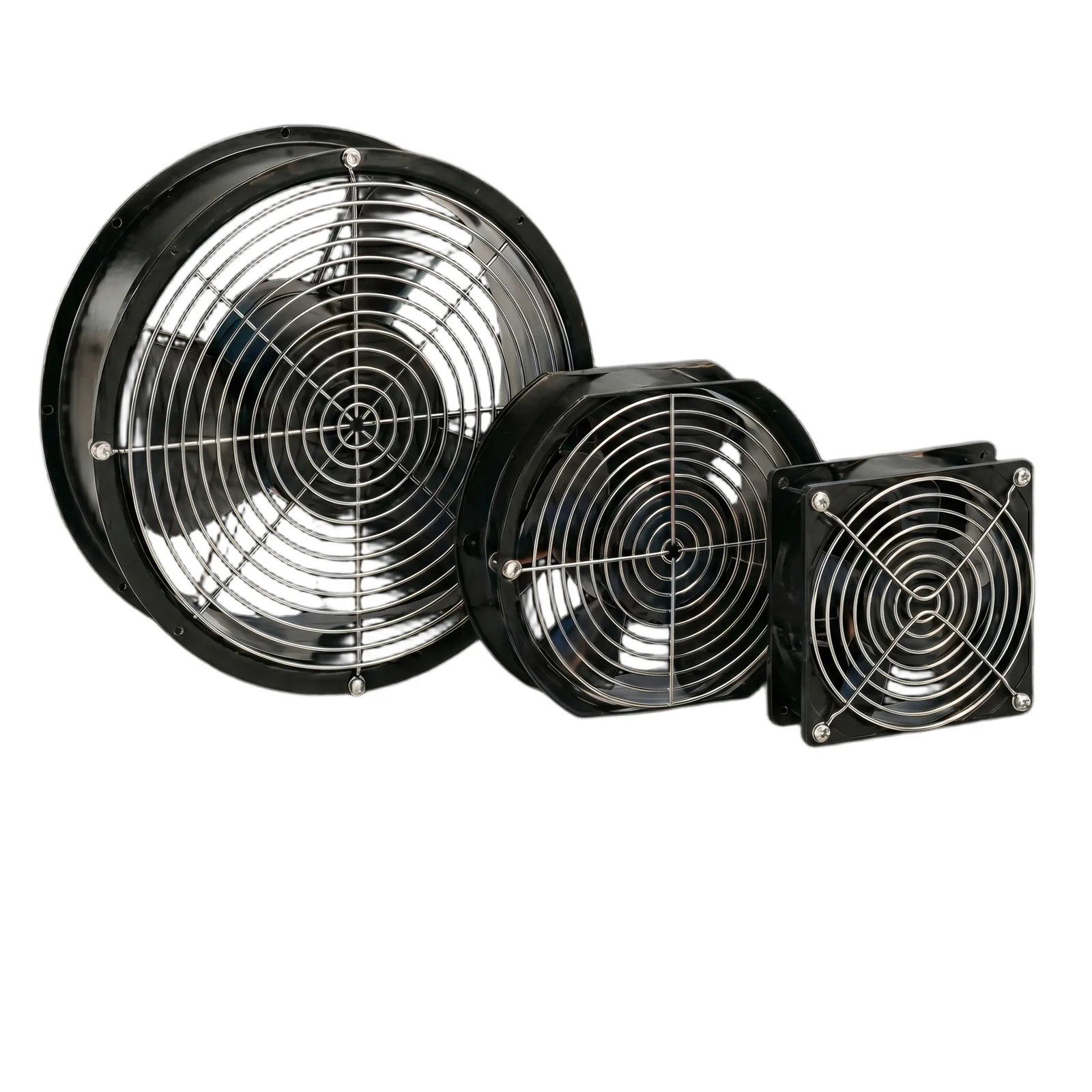 Ventilador Axial Compacto 6 Pulgadas / 115VAC / 102CFM / Silencioso / Acero Negro / 50,000 Horas Operación