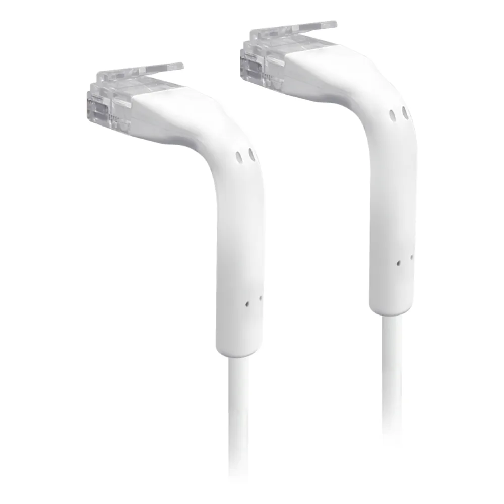 UniFi Patch Cable Cat6 Ultradelgado GbE con Botas Flexibles, Color Blanco, 1 Metro (3.28 Pies)