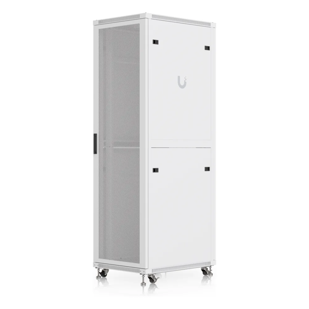 UACC Rack Cabinet 42U (600 × 800 mm) – Gabinete de Piso Totalmente Ensamblado con Ventiladores Integrados, Paneles Removibles, Ruedas con Seguro y Puerta Frontal Perforada para Óptimo Flujo de Aire