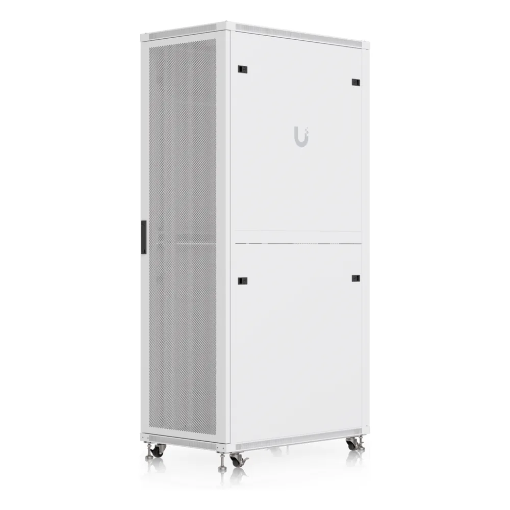 UACC Rack Cabinet 42U (600 × 1000 mm) – Gabinete de Piso Totalmente Ensamblado con Ventiladores Integrados, Paneles Removibles, Ruedas con Seguro y Puerta Frontal Perforada para Óptimo Flujo de Aire