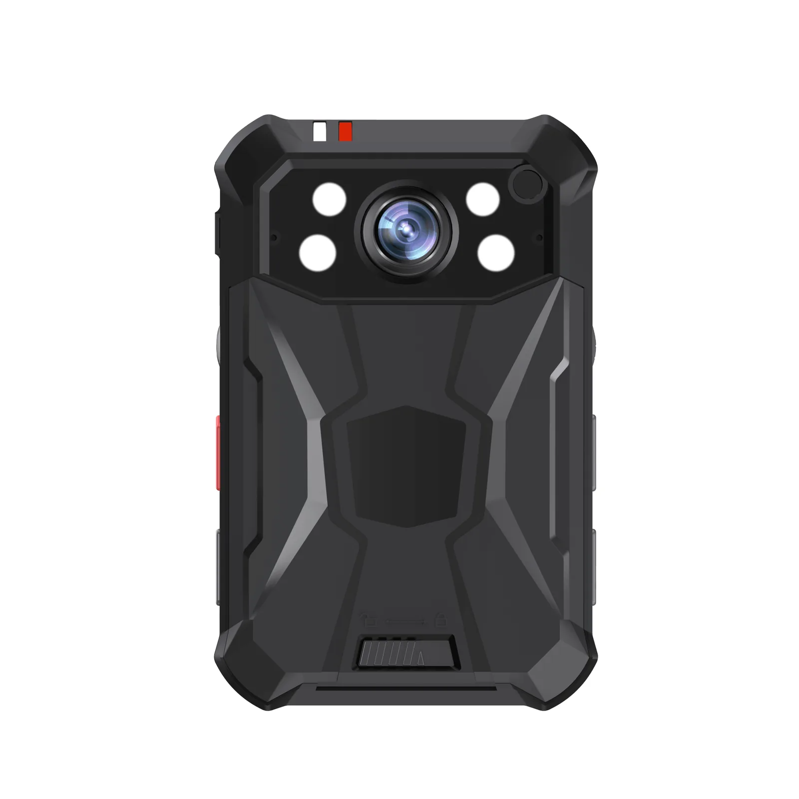 Body Camera Portátil / Grabación 2K a 30 fps / 40 MP Fotos / IP68 / 4G WiFi GPS / 64 GB / PTT y SOS / Batería de 50mAh embebida para cambio de batería al vuelo