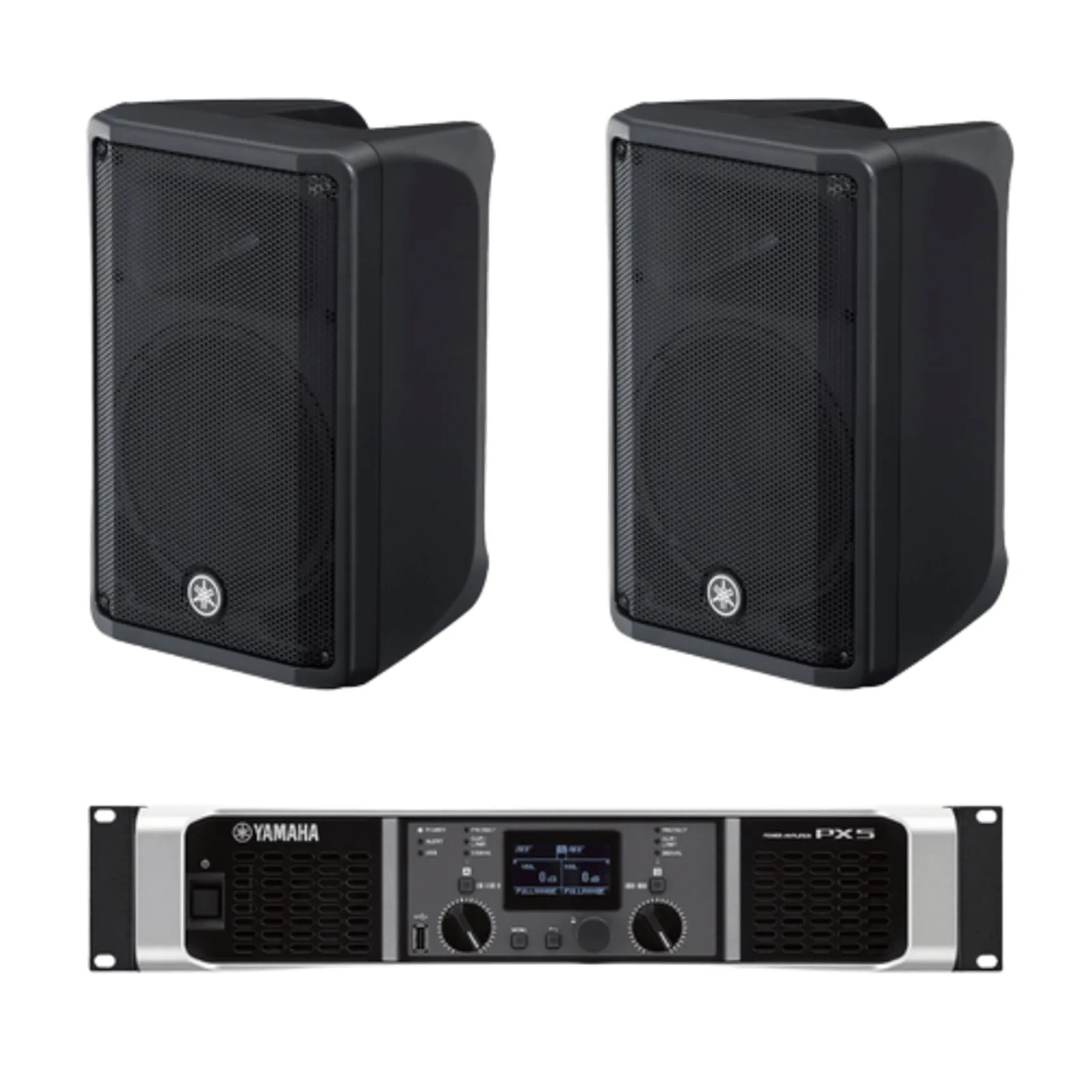 Kit Refuerzo Sonoro | Incluye 2 Bocinas CBR10 y 1 Amplificador PX5 | Ideal para Audio en primer Plano
