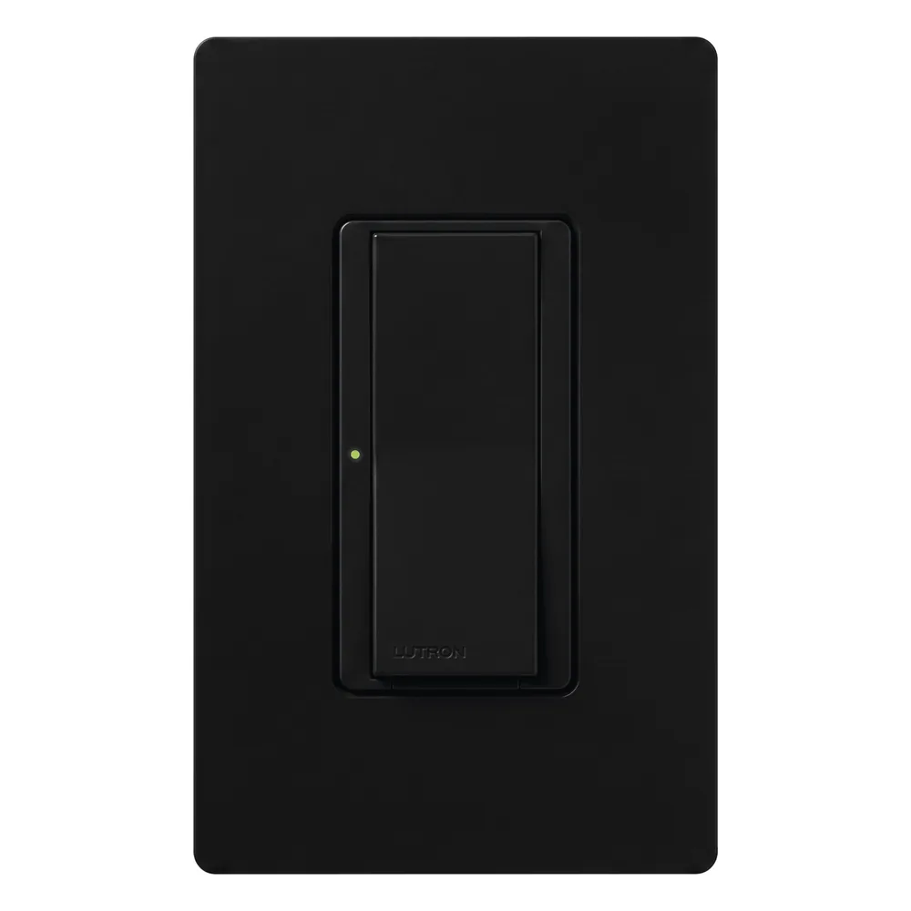 Switch Maestro de un solo polo, hasta 8 A, para multilocación con interruptores complementarios, color negro