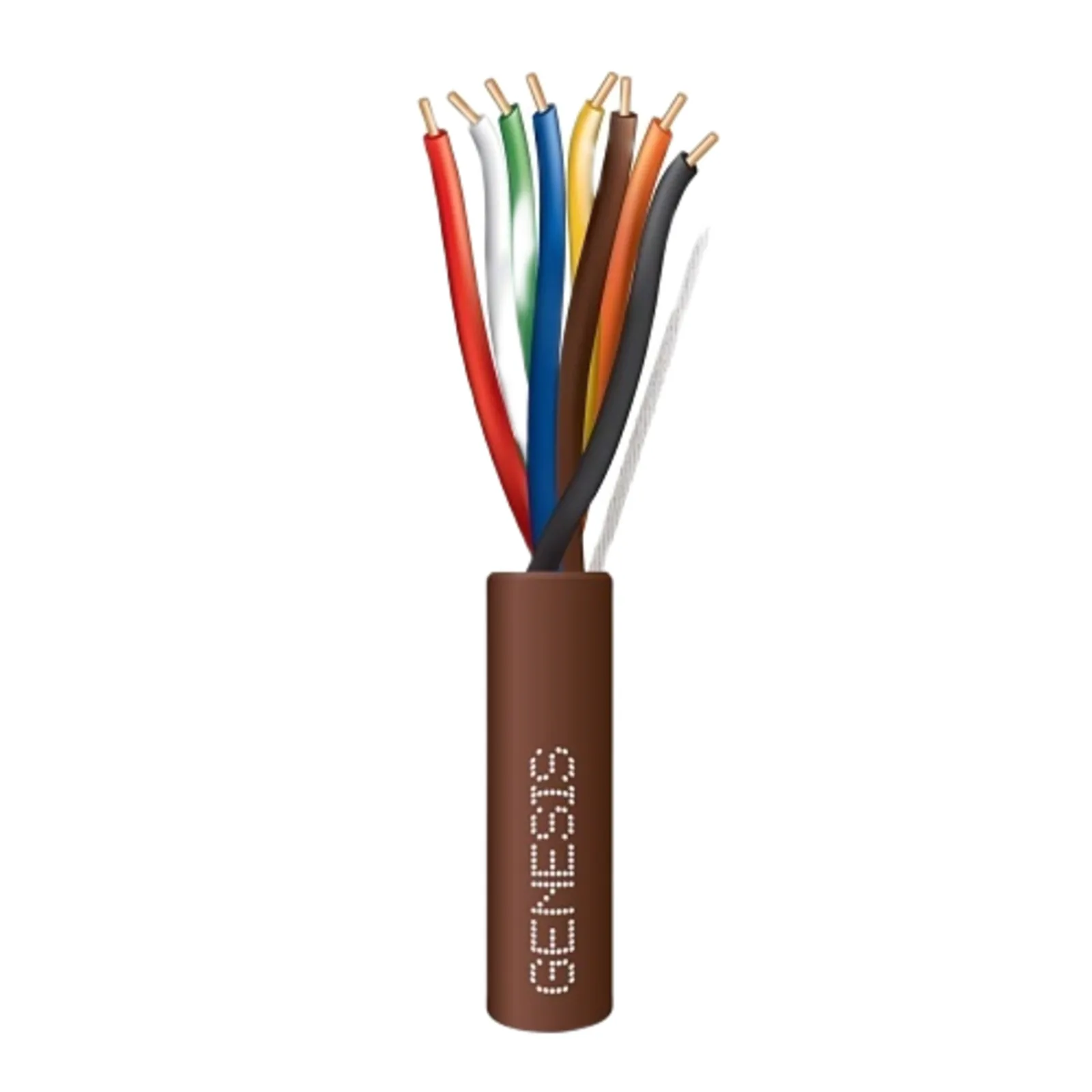 Bolsa de 38 Metros (124.67 Pies) / Alambre de Cobre / 8x20 AWG / Tipo CL2 / Para Interior / Color Café / Para Aplicaciones de Alarmas de Intrusión y Automatización
