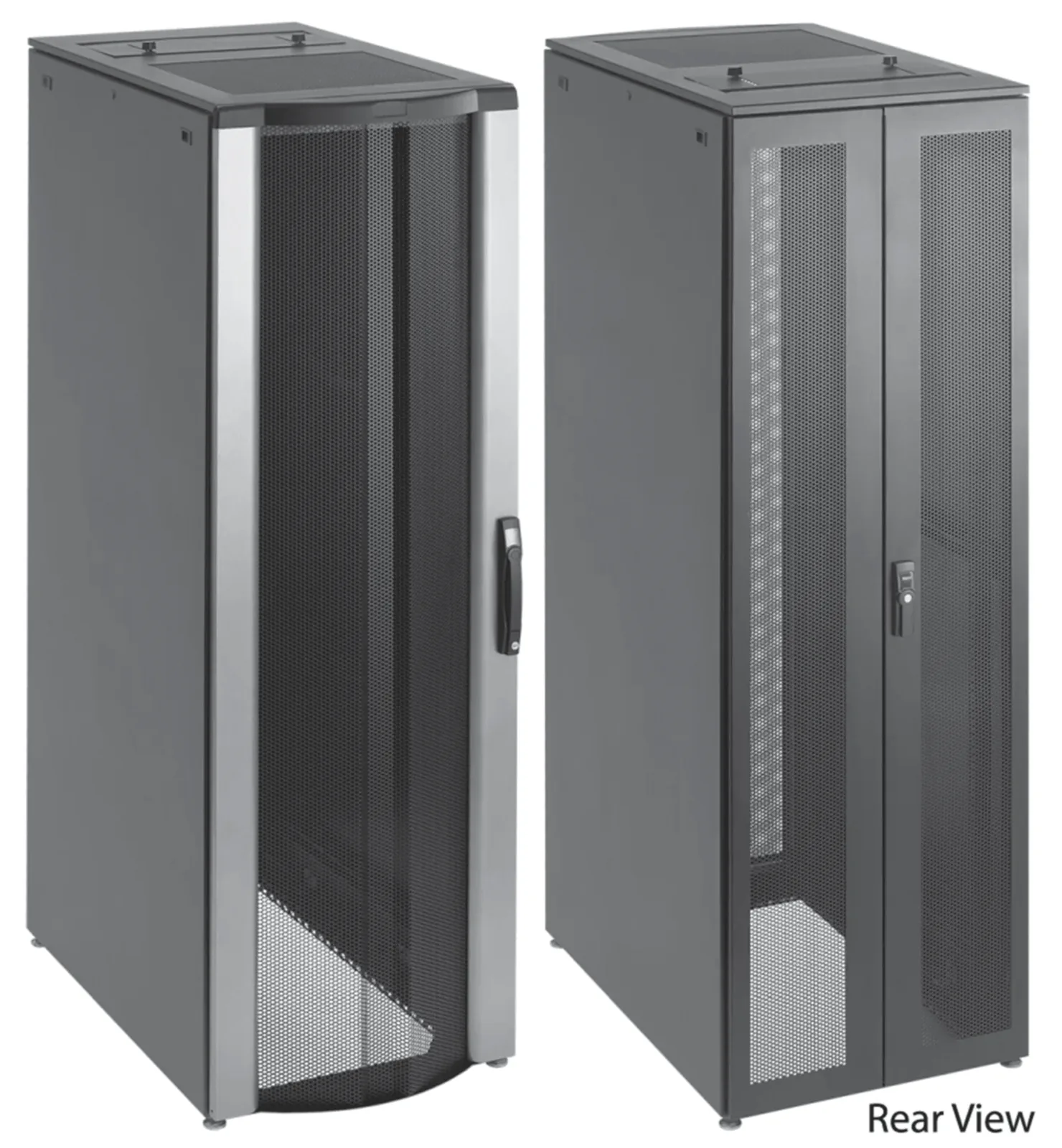 Gabinete para Servidores ProLine FloTek 42 UR Con Puertas Perforadas Alta Ventilación, Profundidad Extendida 1200 mm y Ancho 600 mm Acero Color Negro