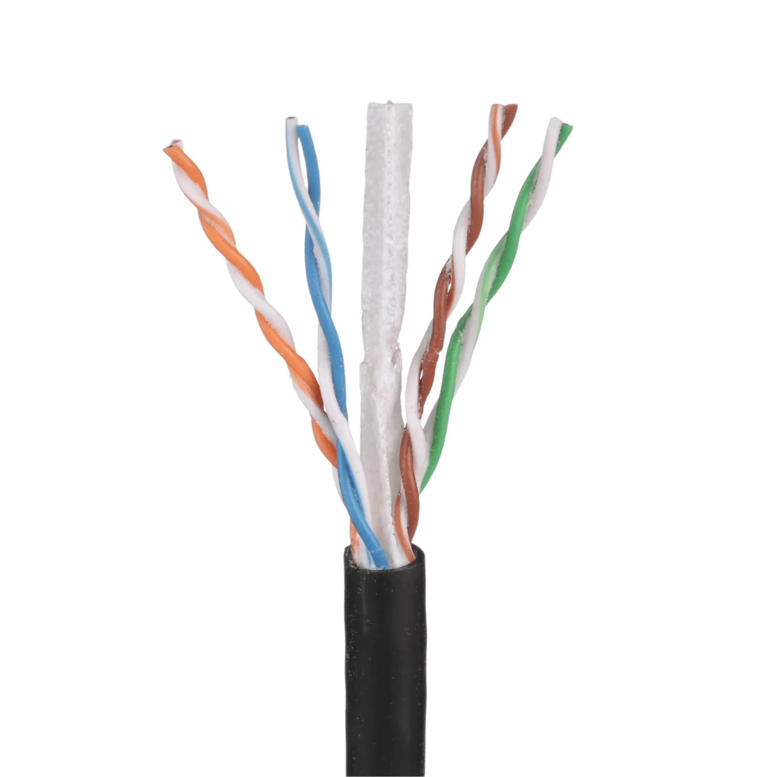 Bobina de Cable UTP de 4 Pares OSP (Planta Externa), Cat6 de Rango Extendido, 22 AWG, Color Negro, 305 Metros (1000 Pies).