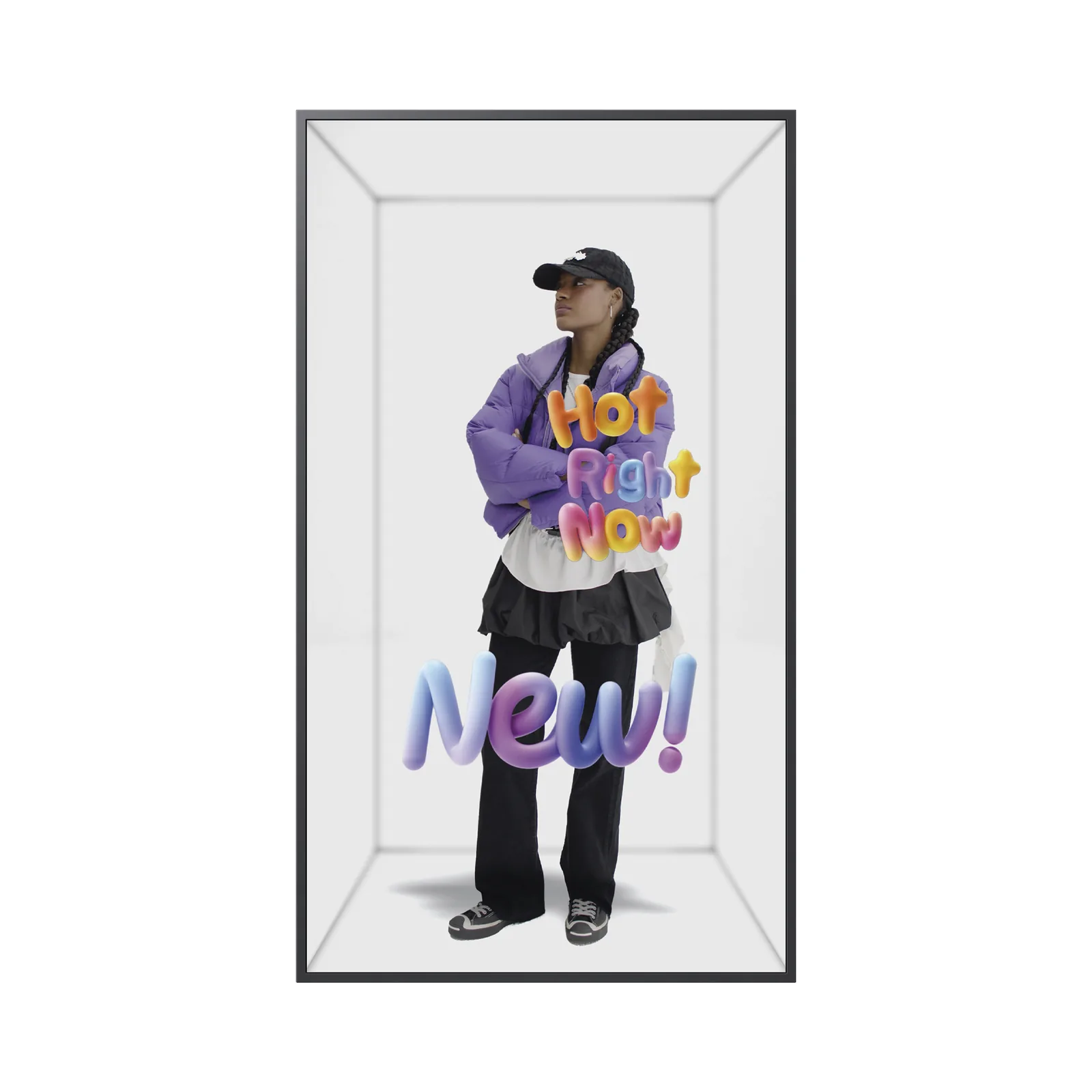 Pantalla Spatial Signage 85" / 4K UHD 2160x3840 / Vision 3D Virtual sin Gafas / Compatible con VXT / 500 nits / 24/7 / WiFi-BT / Modelo LH85SMHPBGCXZA