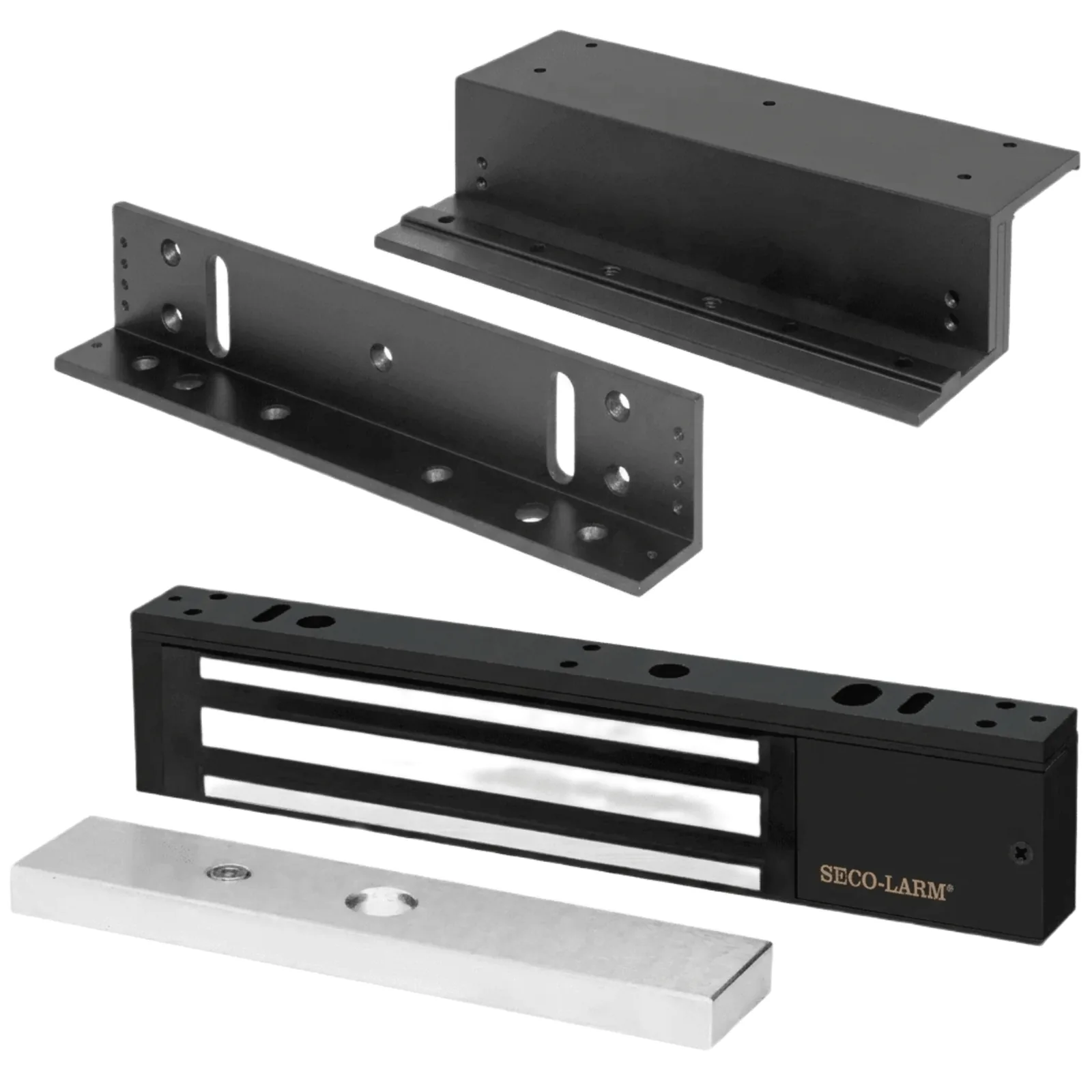 Kit Para Control de Acceso Incluye Chapa Magnética de 600 Lbs / Montaje En Z y L / Uso Interior / Certificación UL / Color Negro / Diseño Elegante