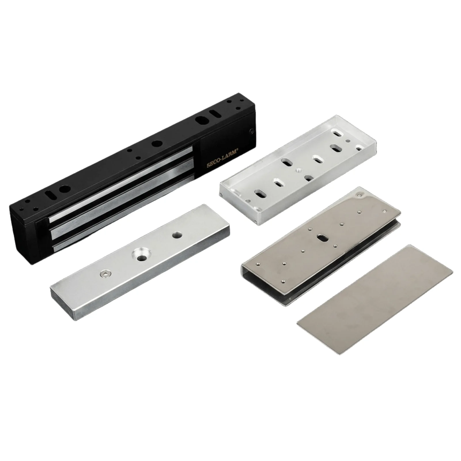 Kit Para Control de Acceso Incluye Chapa Magnética de 600 Lbs / Montaje En "U" Para Puerta de Cristal / Uso Interior / Certificación UL / Color Negro / Diseño Elegante