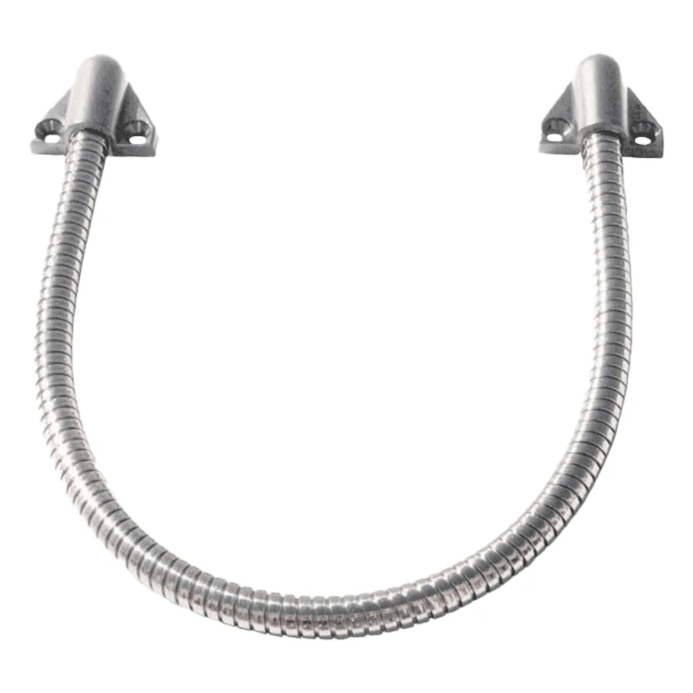 Loop Pasacable Color Plateado para Puertas / Acero Inoxidable / Ideal para Control de Acceso / Tapas de Plástico