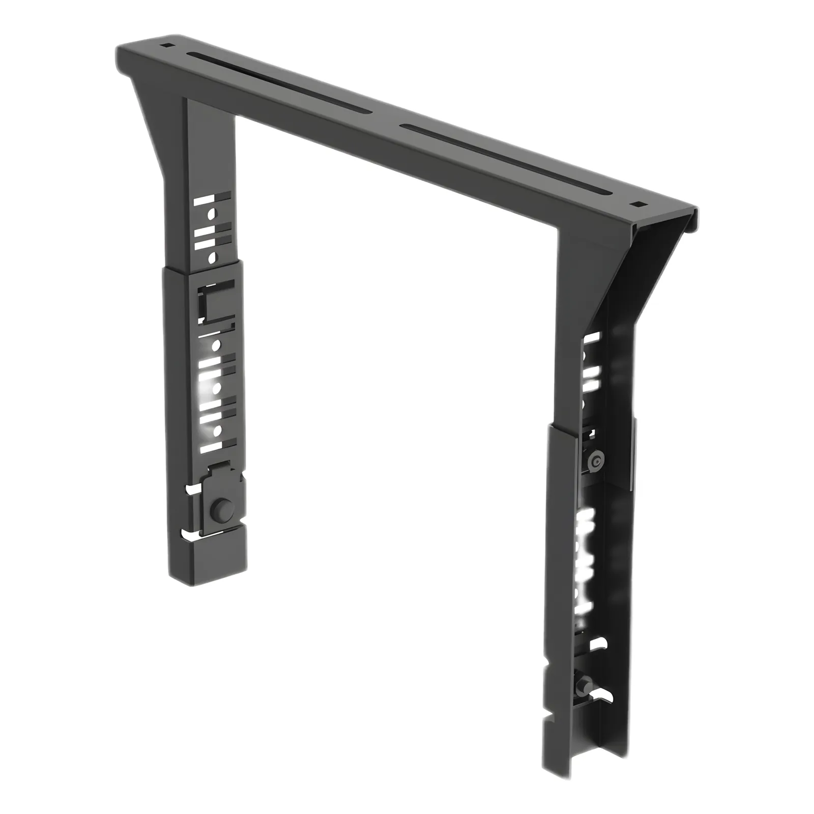 Soporte Tipo Trapezoidal Apilable, para Charolas Wire Basket de 300 mm (12 pulgadas) de Ancho, Color Negro.