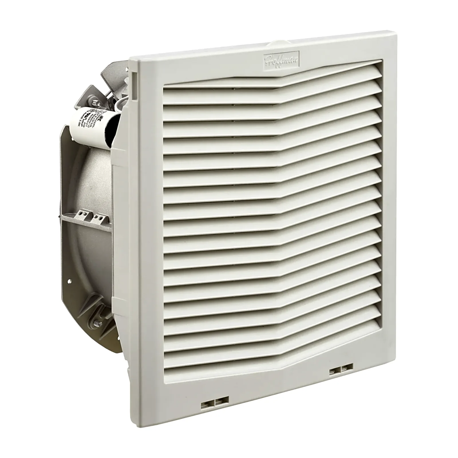 Ventilador Con Filtro de Montaje Lateral HF13, Con Flujo de Aire de 395 CFM, 115 Vca, Color Gris Claro