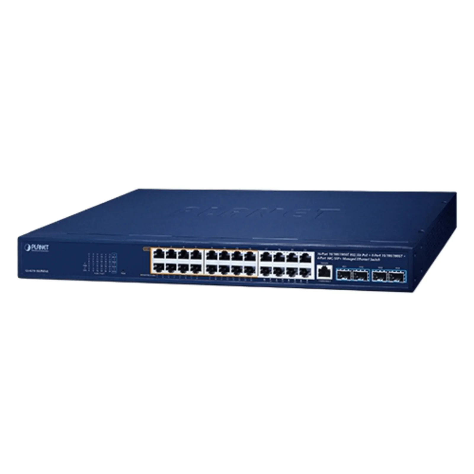 Switch Gestionado PoE++ 802.3bt / 16 Puertos Gigabit PoE++ 95W + 8 Puertos Gigabit + 4 Puertos 10G SFP+ / Presupuesto PoE 420W / IPv6/IPv4 / L2/L4 / ERPS / CloudNMS / Rack 440 mm (17.3 in)