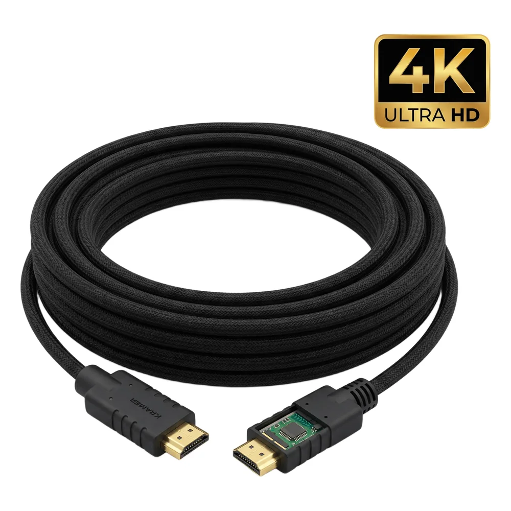 Cable HDMI Activo 4K a 60Hz | HDR, Triple Blindaje, K-Lock | CA-HM (20 mts / 66 ft)