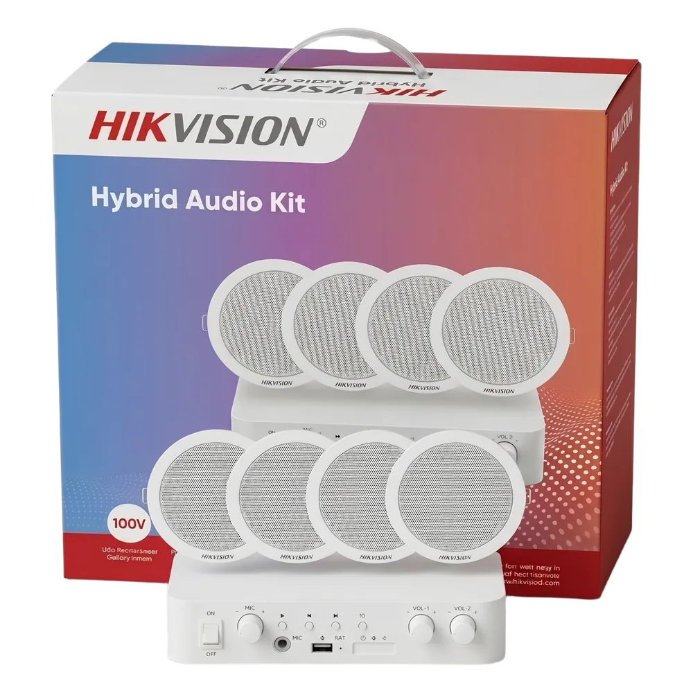 Kit de amplificador con bluetooth | 4 altavoces para plafón | Volumen Independiente en 2 canales | Música Ambiental