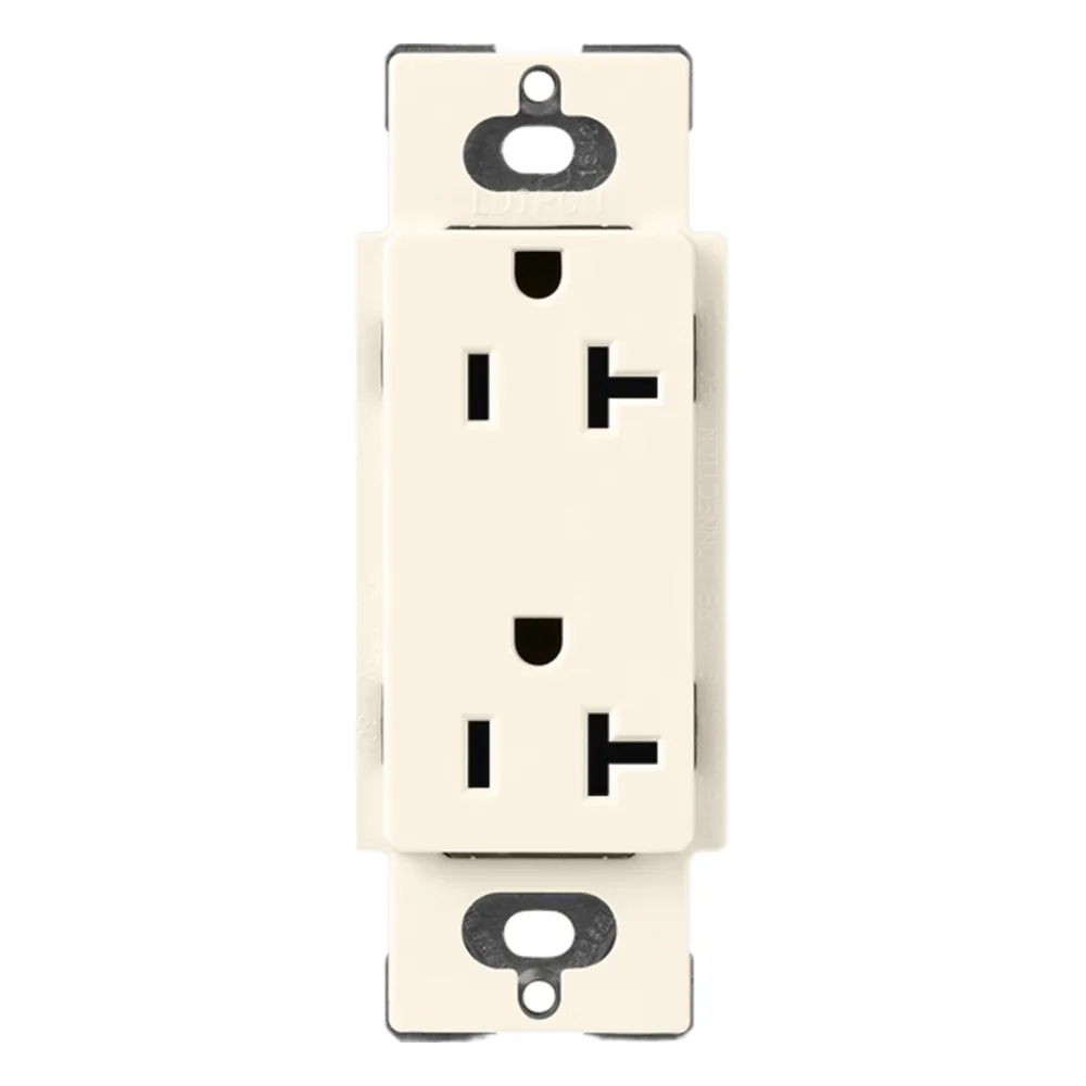 Contacto dúplex de pared Claro 20 A 125 V, acabado Satin Colors, color biscuit