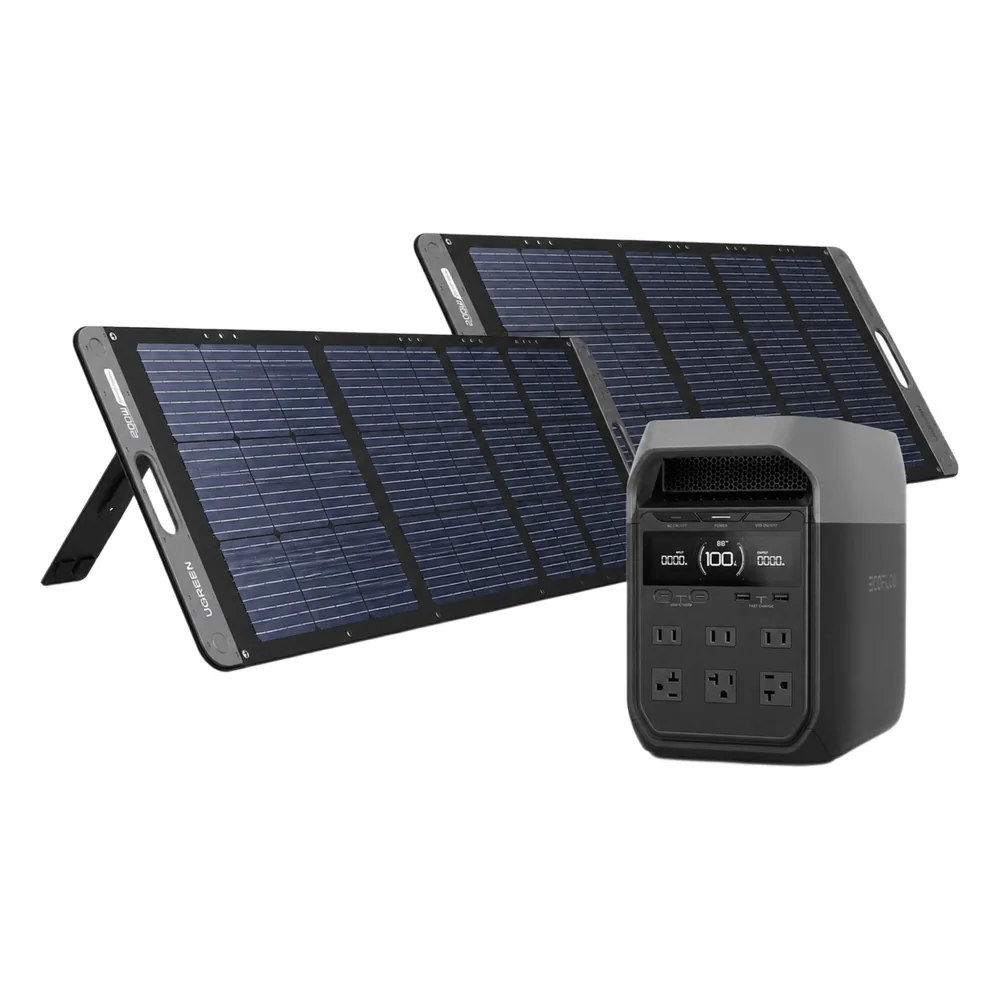KIT DE ENERGÍA PORTÁTIL ECOFLOW E980 Y PANEL SOLAR 200W