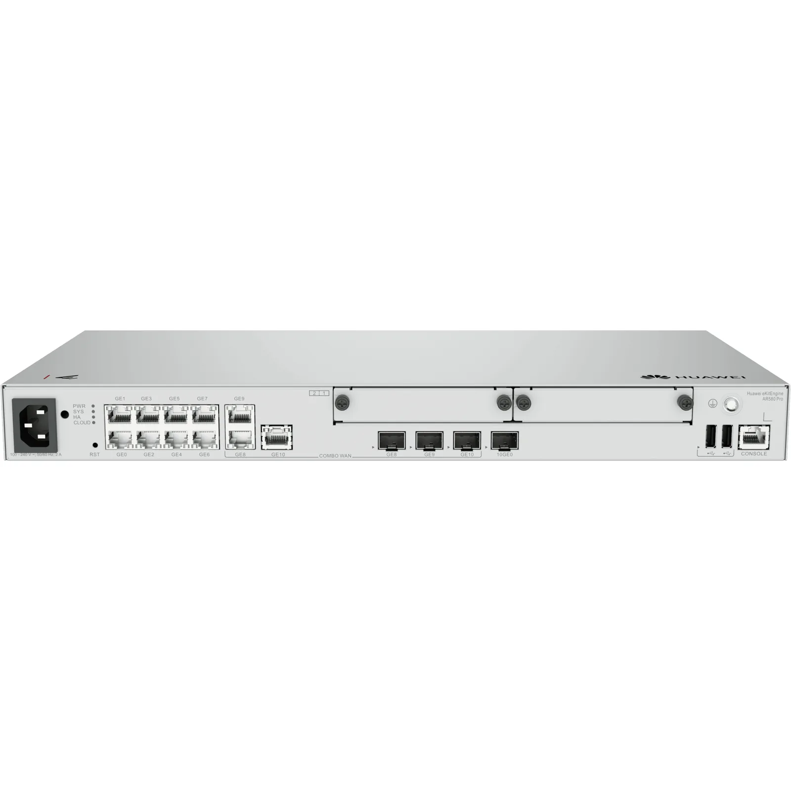 Router Empresarial / LAN: 1 SFP+ & 8×GE / WAN: 1 × SFP+ & 2×GE / 1,200 Usuarios / 128 APs Gestionables / 1,000 Túneles IPsec / 3 Gbps / Firewall NGFW IPS Antivirus
