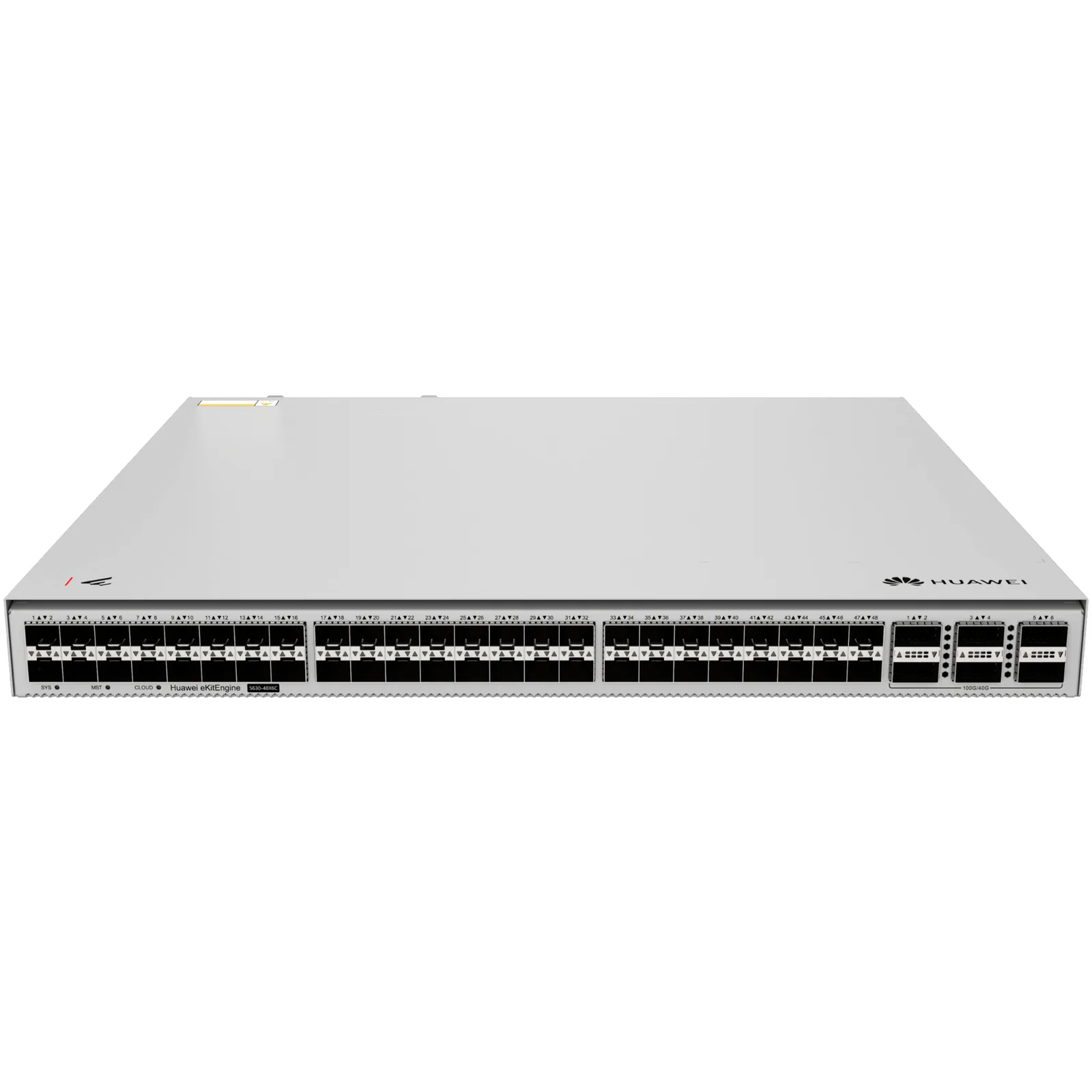 Switch Core eKitEngine / 48 Puertos (10G) SFP+ / 6 Puertos (100G) QSFP28 / Capa 3 / Switching 2,160 Gbps / Forwarding 1,607 Mpps / iStack / Gestión Cloud / Libre de Licenciamiento