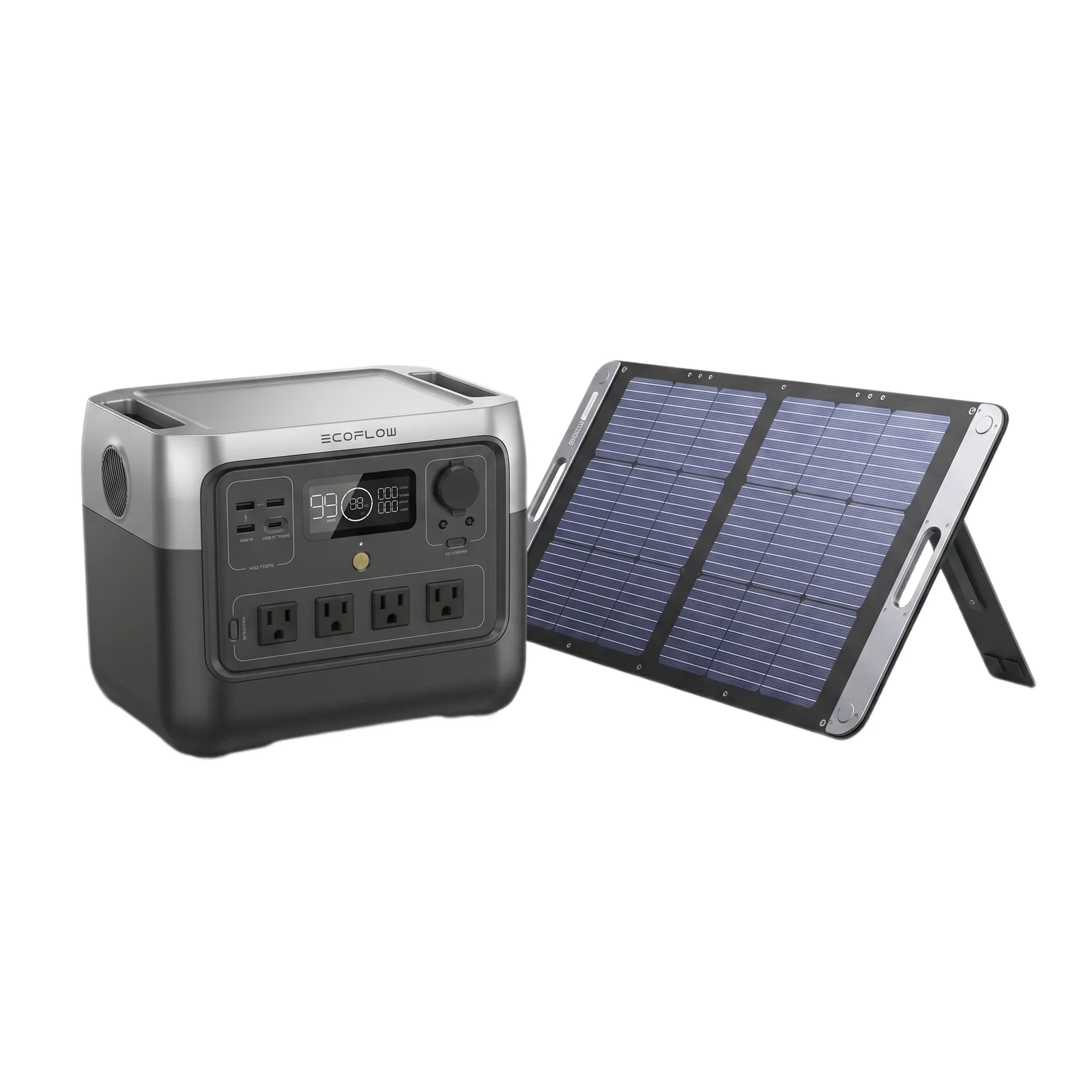 Kit de Energía Portátil / Estación 768 Wh / Salida AC 800 W (1600 W X-Boost) / Panel Solar 200 W / Batería LiFePO4 / IP67