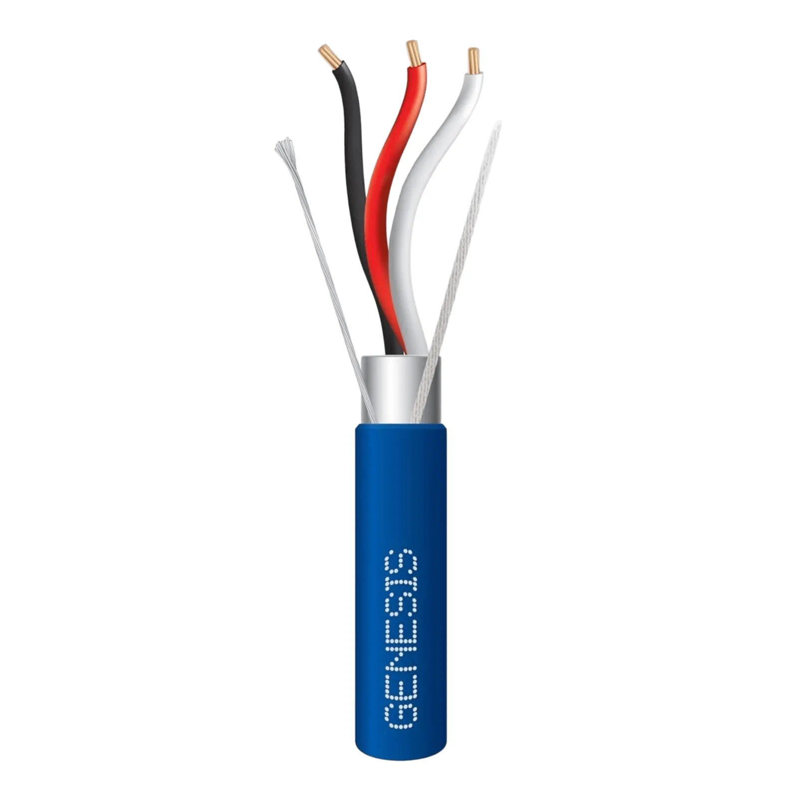 Carrete de 305 Metros (1000 Pies) de Cable 3x18 AWG / Plenum / BLINDADO / Tipo FPLP, CMP, CL3P / Color Azul / Para Aplicaciones en Sistemas de Seguridad, Audio, Control y otras Aplicaciones
