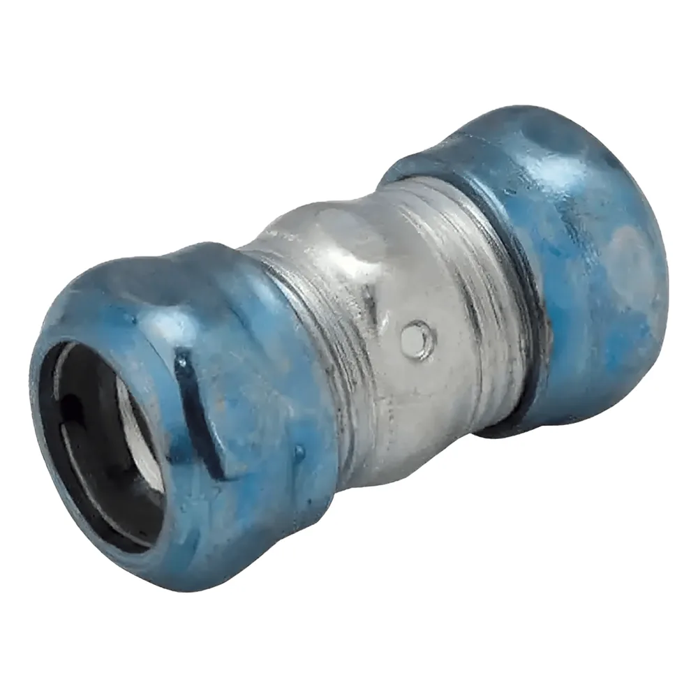 Cople Compresión Hermético de Acero Galvanizado para Pared Delgada de 1" .
