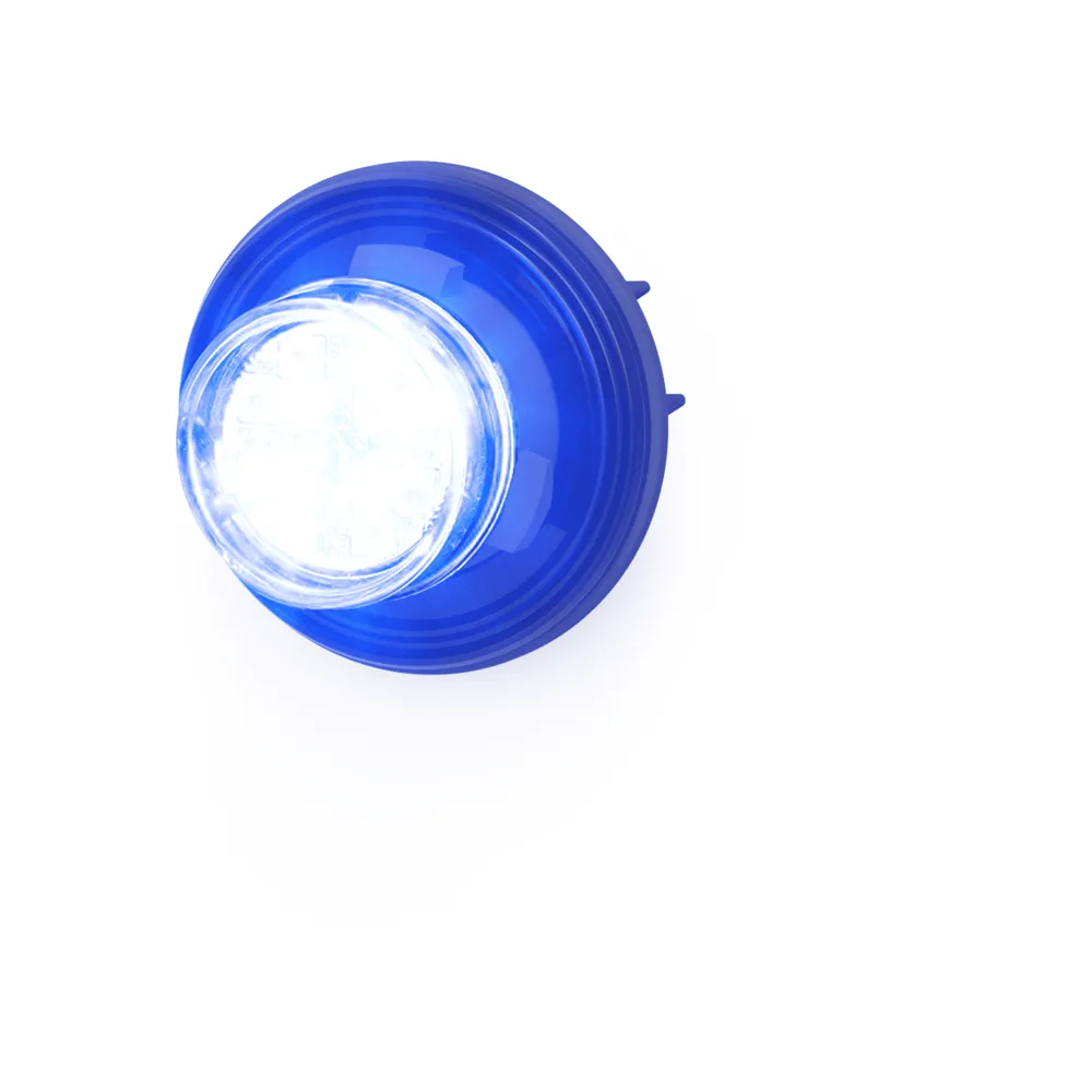 Estrobo Oculto de 12 LED, Azul/Blanco, Bisel Negro, Lente Transparente