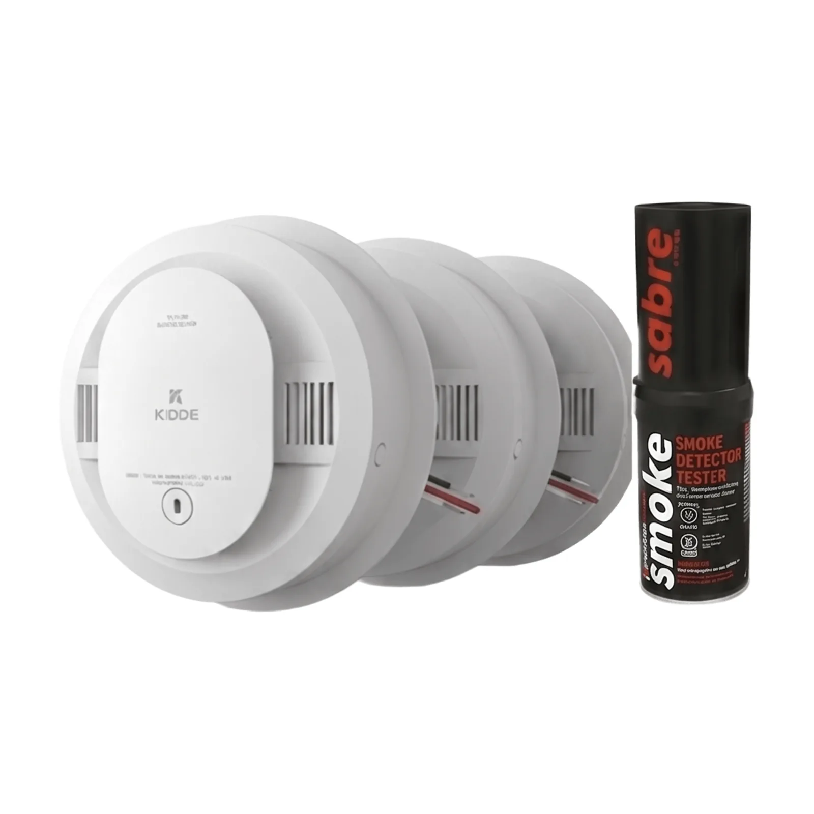 Kit de 20 Detectores de Humo Autónomos KIDDE con Batería 10 Años / Probador SABRE SDI / Fotoeléctrico / Alarma 85 dB