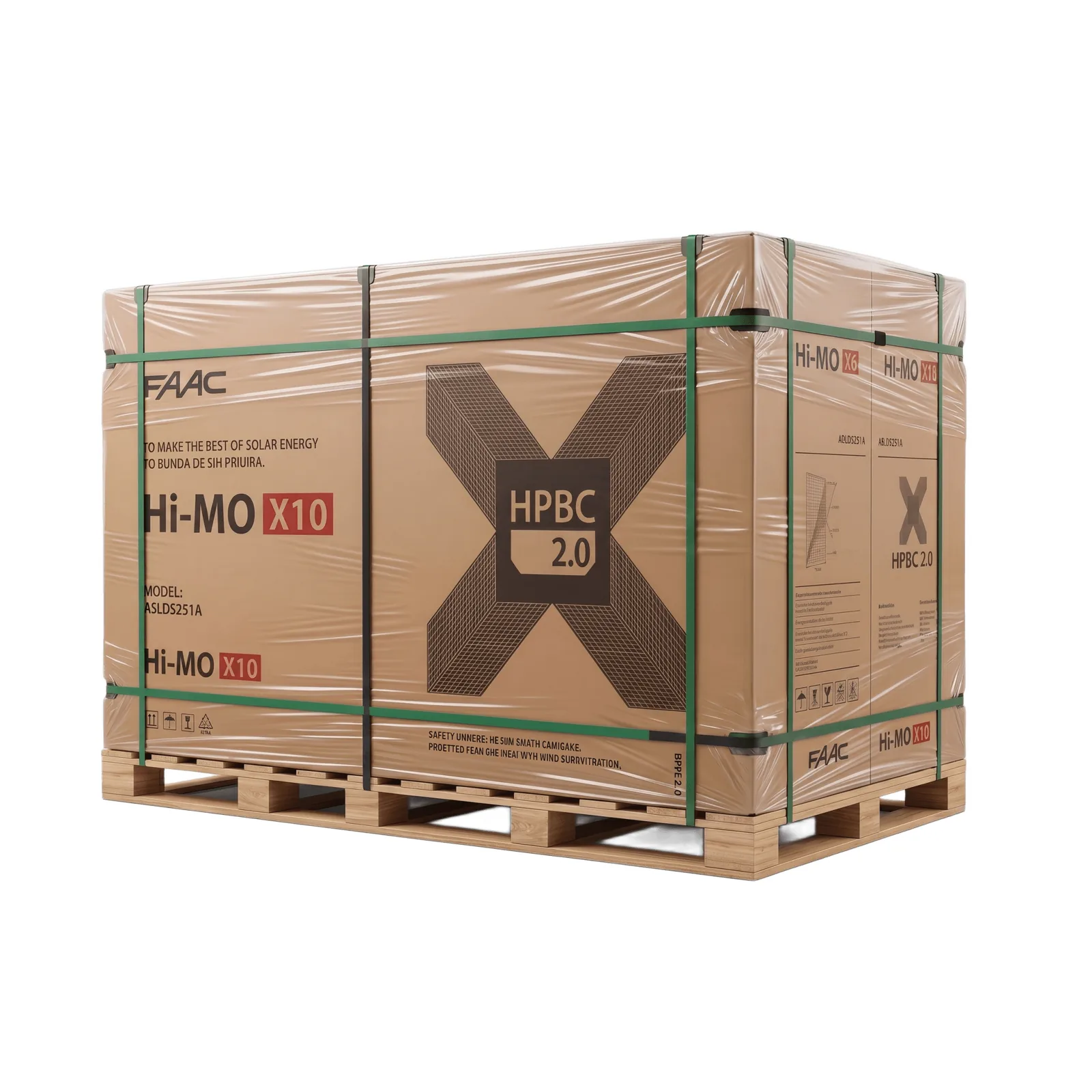Pallet con 36 Módulo Solar LR760HVHL540M HI-MO X10 LIGHT DESIGN, 540 W, 44.88 Vcc, HPBC 2.0