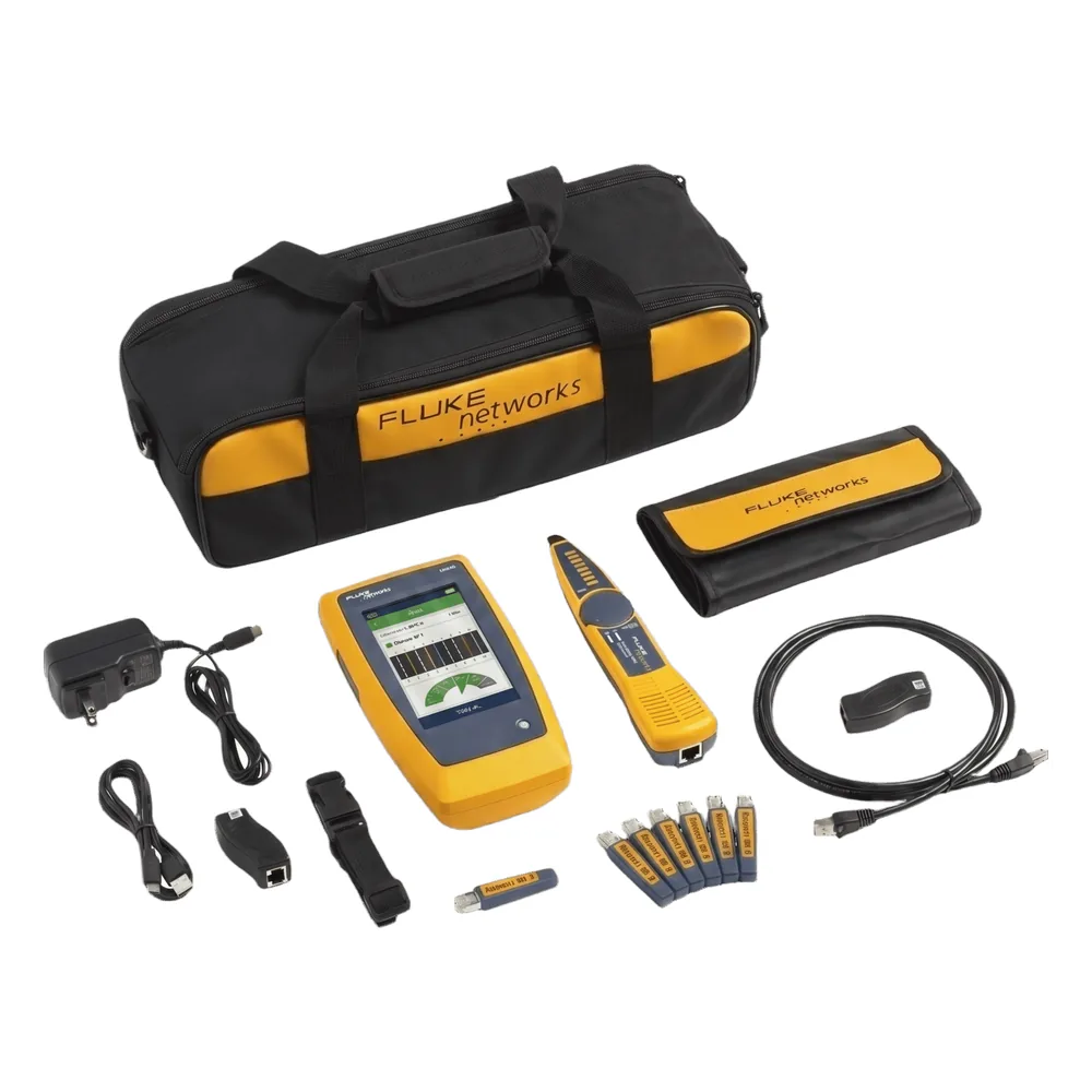 Kit Avanzado de Calificador de Red y Wi-Fi LinkIQ DUO / Verificación hasta 10GBASE-T / Diagnóstico de Switch, VLAN y PoE / Análisis Wi-Fi 6E / Pantalla Multitáctil a Color / Gestión LinkWare PC