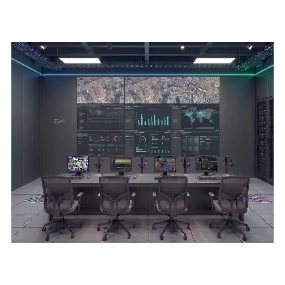 Kit Videowall 3x3 / 9 Pantallas 55" Full HD / Decodificador 16CH 4K / Montaje de Pared / Hikvision