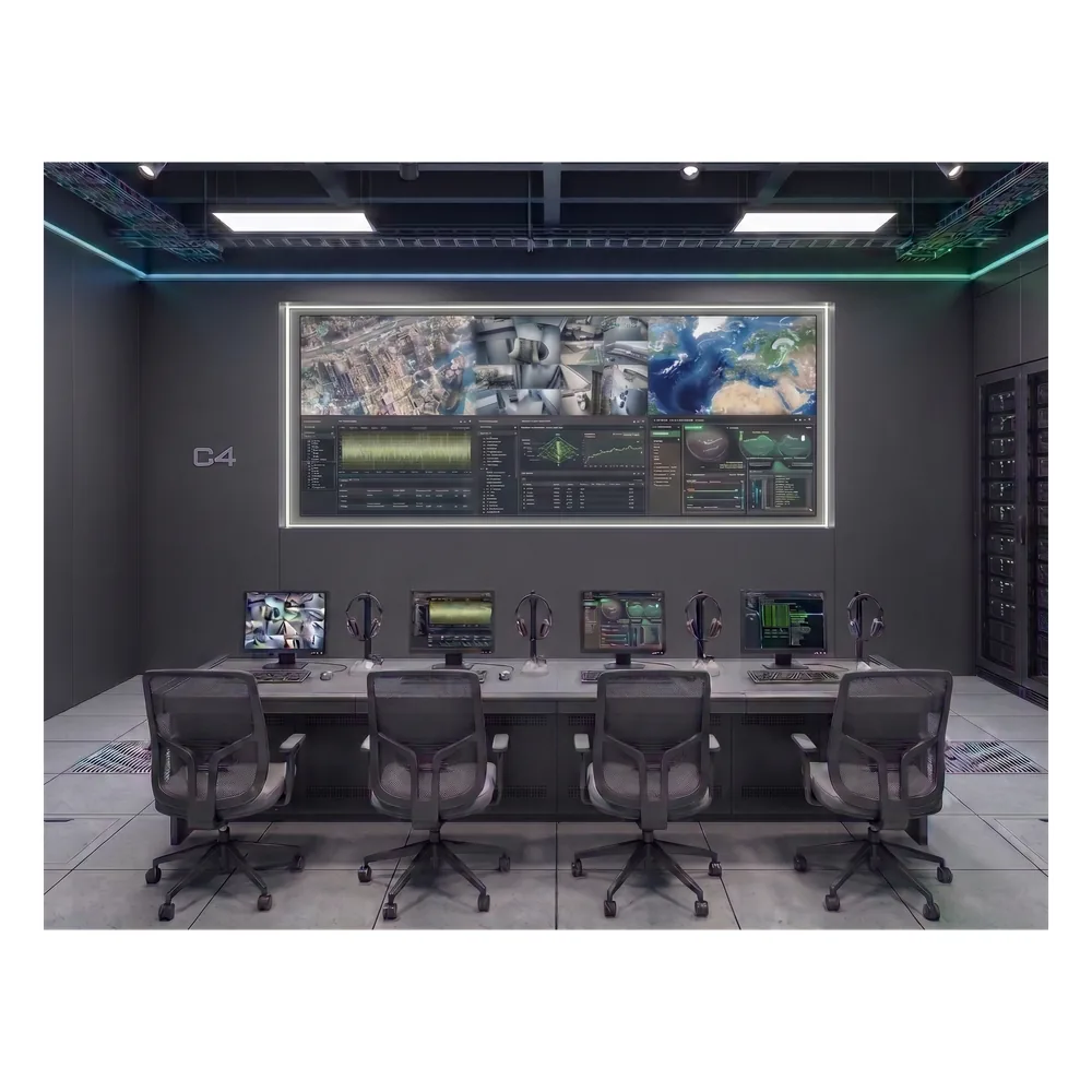 Kit Videowall 3x2 / 6 Pantallas 55" Full HD / Decodificador 16CH 4K / Montaje de Pared / Hikvision