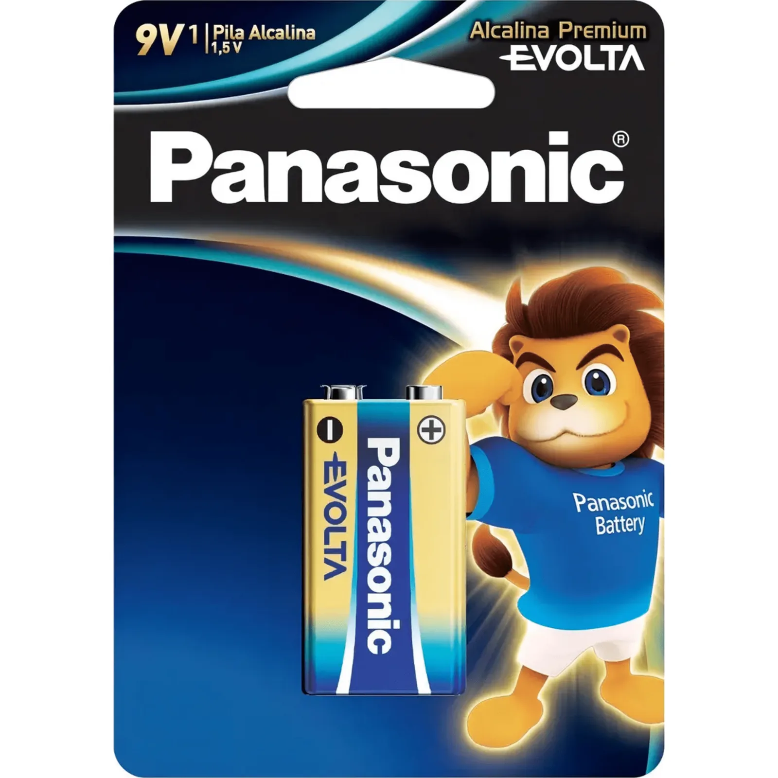 Batería Alcalina 9V / Panasonic Evolta 6LR61EGL / Alta Densidad / Anti-Leak / Blíster Individual