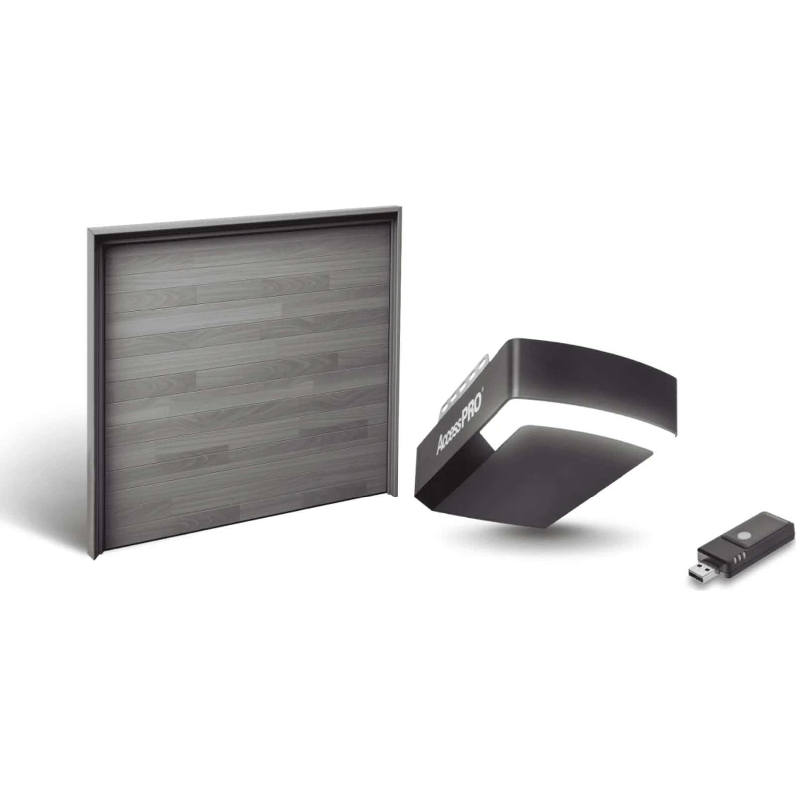 Kit Puerta de Garage 20x9 Pies / Lisa Línea Central / Color Blanco / Insulada 43 mm / Motor FS1000M 1/2 HP / Interfaz WiFi ACCESSWIFI / Extensión de Riel / Incluye 3 Controles
