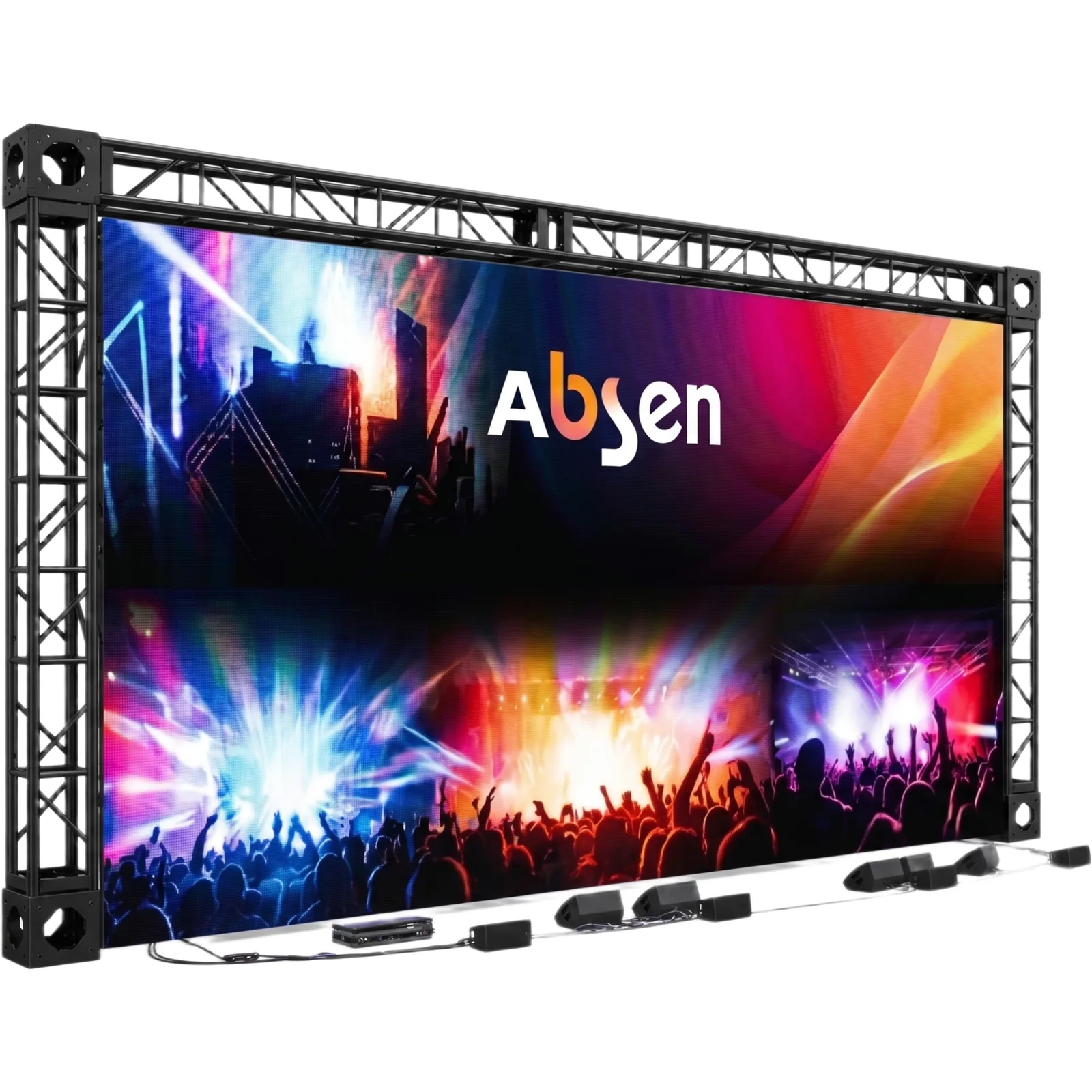 Kit Videowall LED Exterior / Absen / 24 Gabinetes 500x500 / Pitch 2.9 mm / LED Negro 4000 nits / Renta / Refacciones Incluidas
