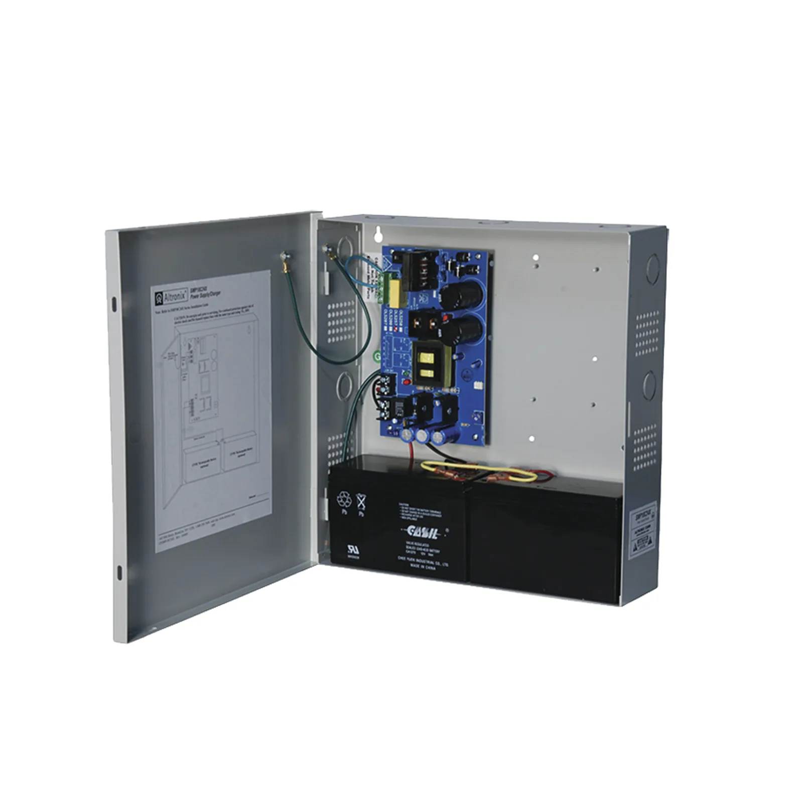 Fuente de Poder ALTRONIX de 24 Vcc @ 10 Amper / 1 salida / Ideal para aplicaciones de Control Acceso/Intrusión / CCTV / Con voltaje de entrada de 115 Vca / Con capacidad de baterías de respaldo / Requieren baterías