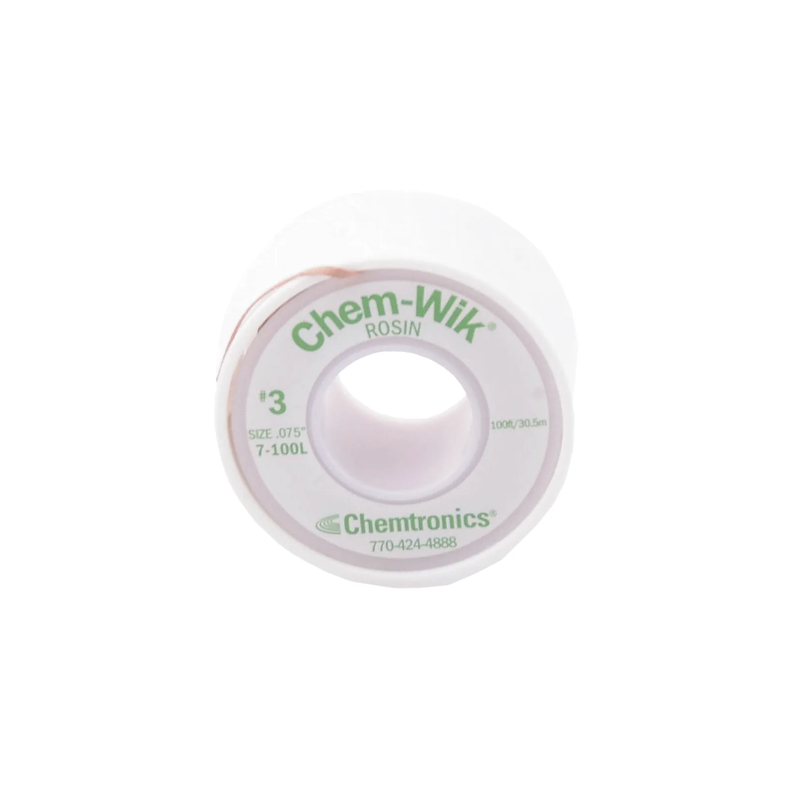 Rollo de Desoldar Chemtronics, 100 ft, 30 mts, 0.075 inches.