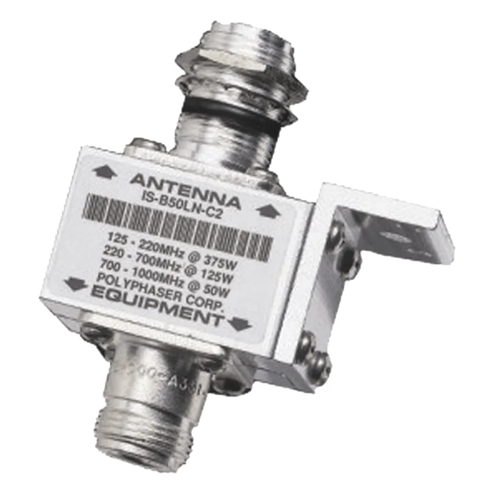 Protector Coaxial RF / 125-1000 MHz / 50 Ω / Conectores N Hembra / Bloqueo DC / 40 kA