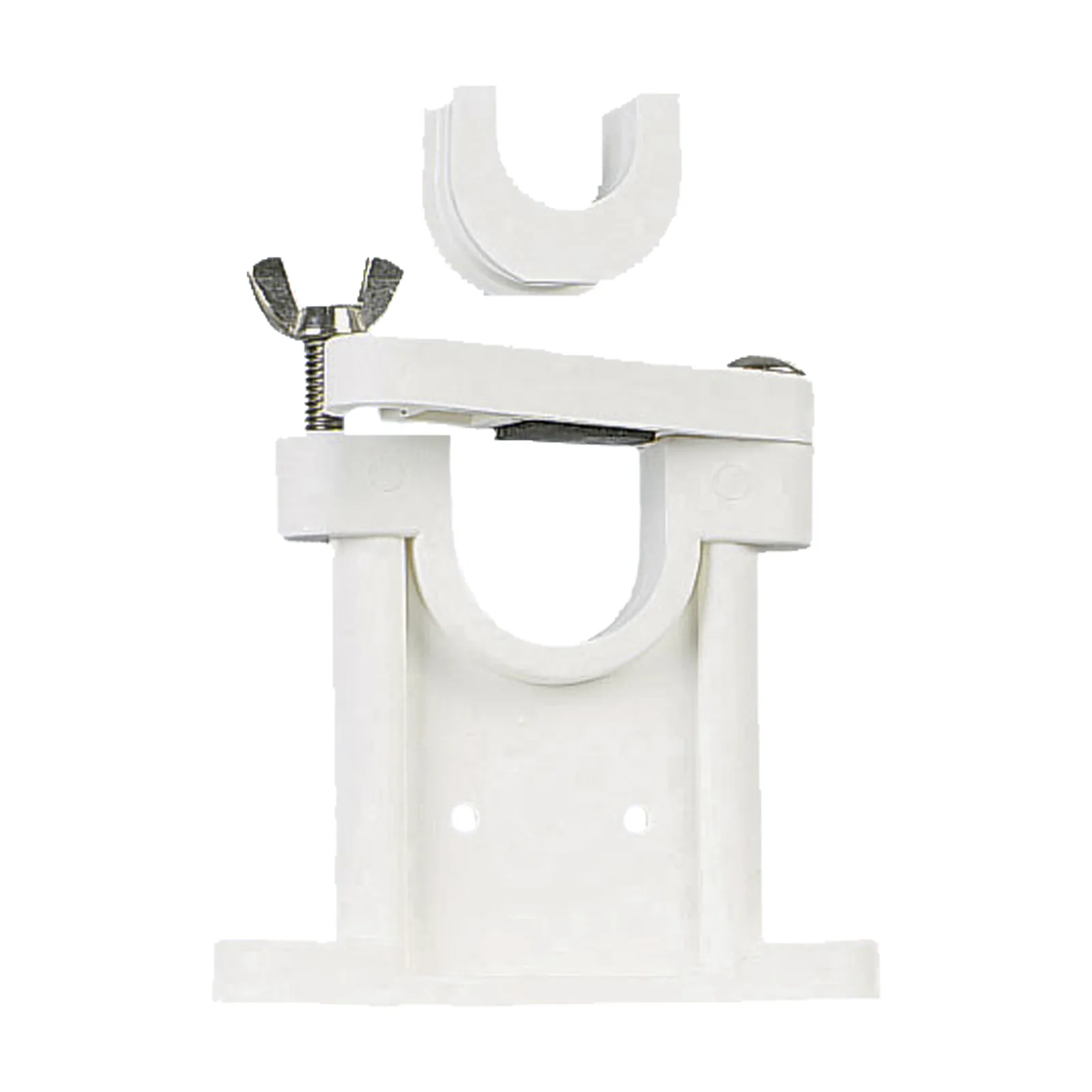 Soporte para antenas de 1 1/2 ", 1 1/8" y 1" de diametro, utilizando el adaptador incluido.